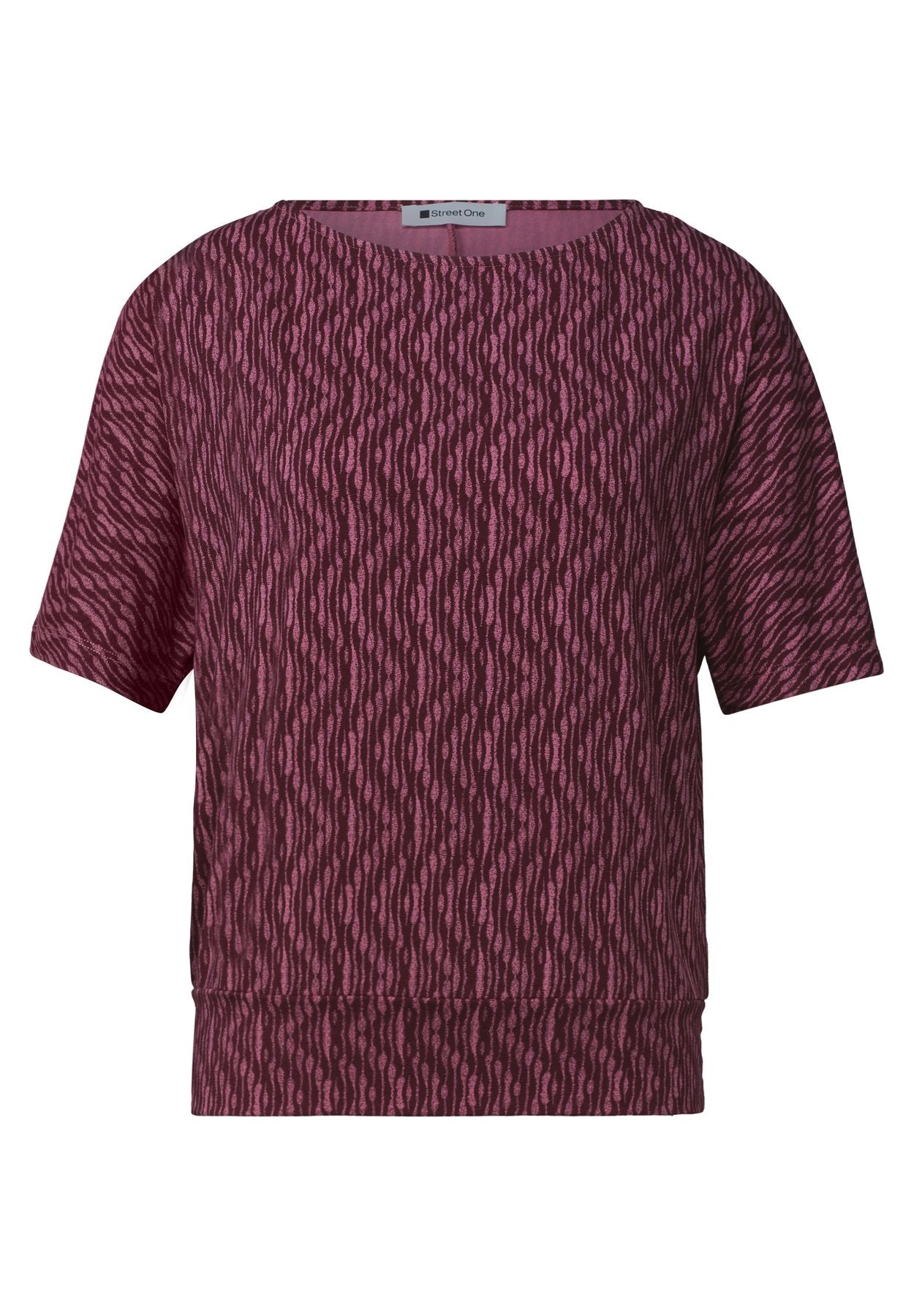 Shirt mit Boat Neck und Elastikbund