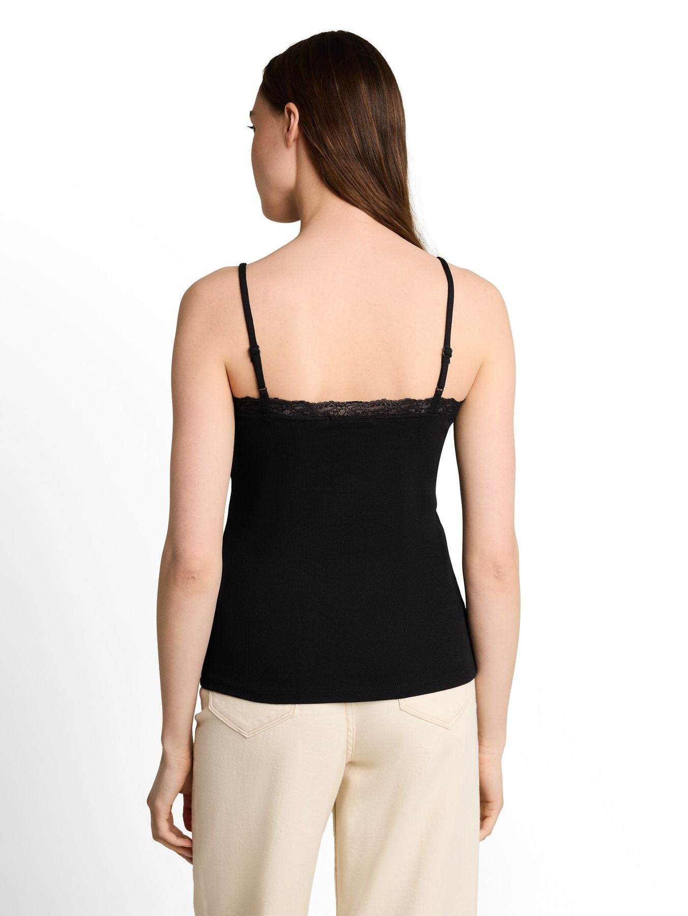 Slim Fit Top mit Spitze