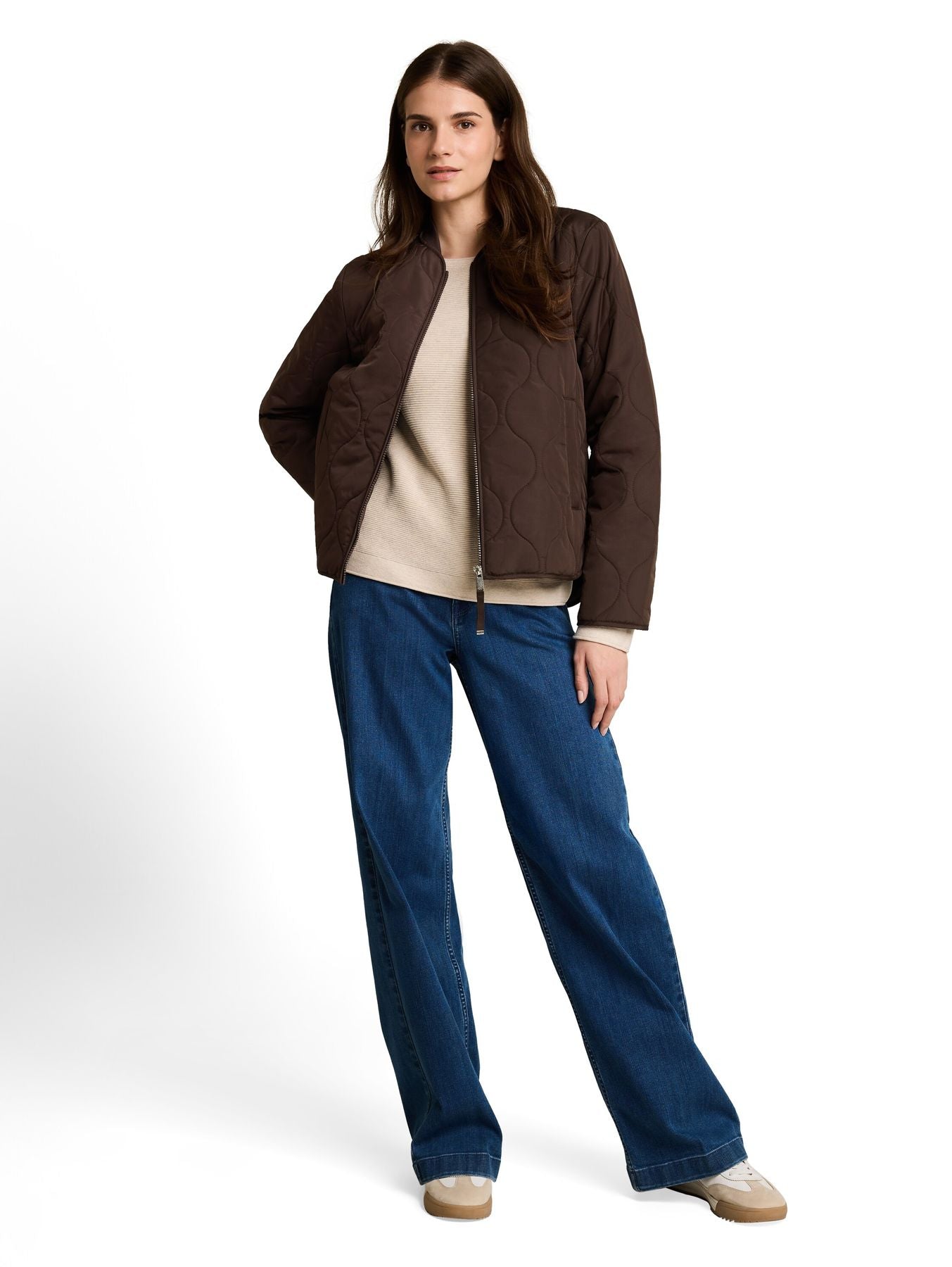 Steppjacke mit Bomberkragen