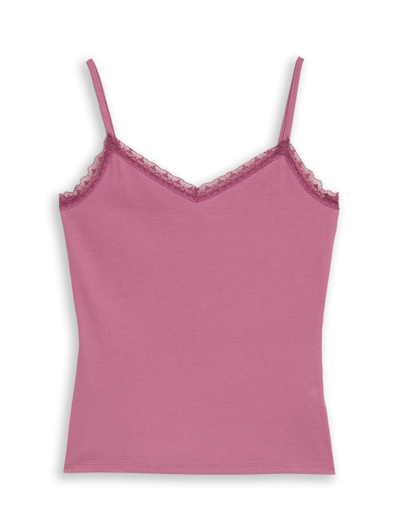 Slim Fit Top mit Spitze
