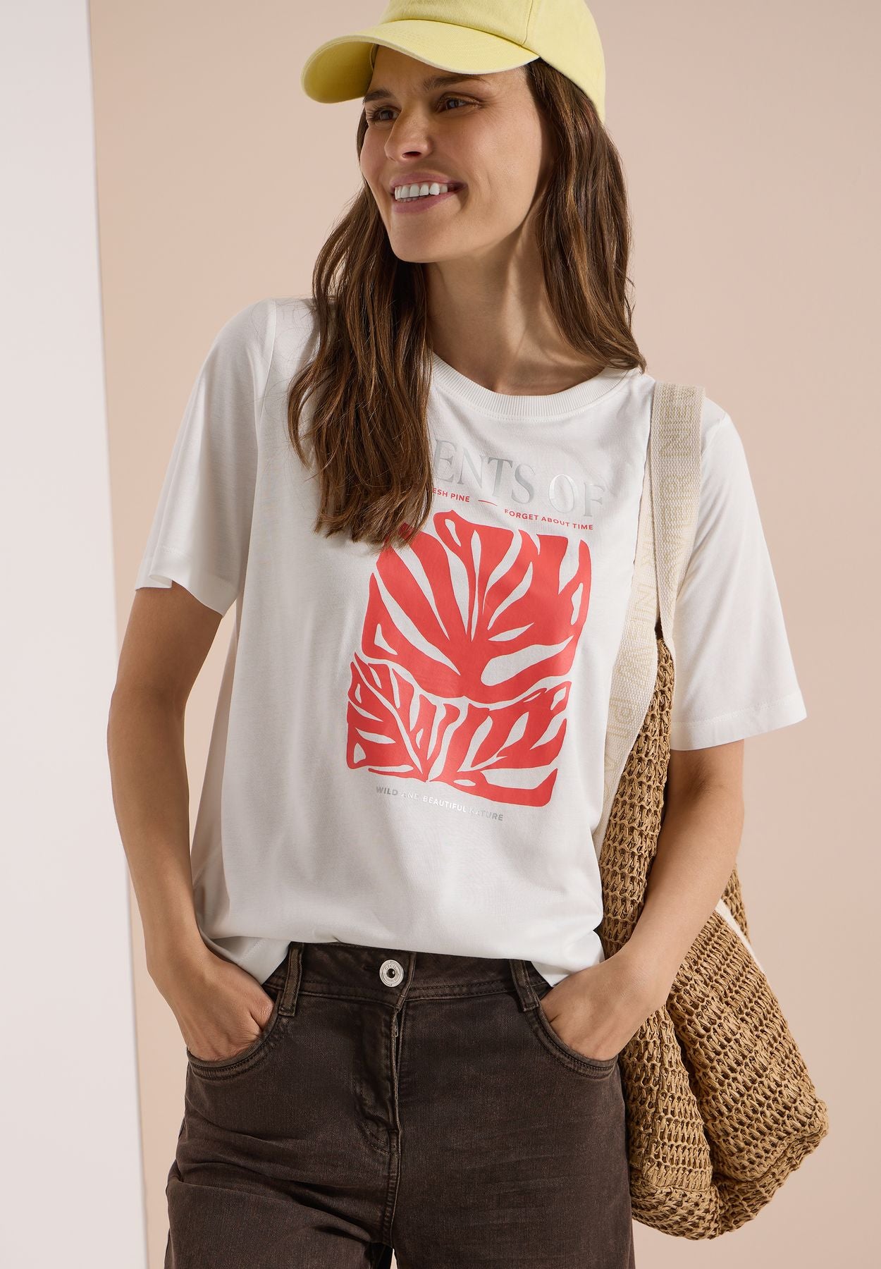 T-Shirt mit Rundhals und Frontprint