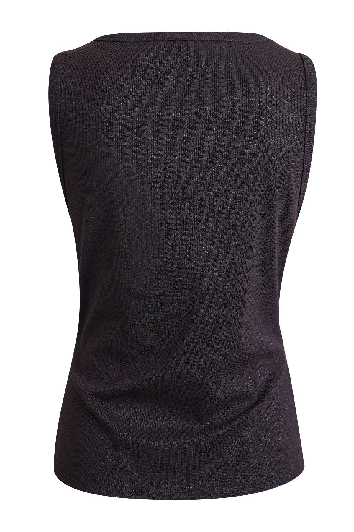 Fitted Metallic Rib Tanktop