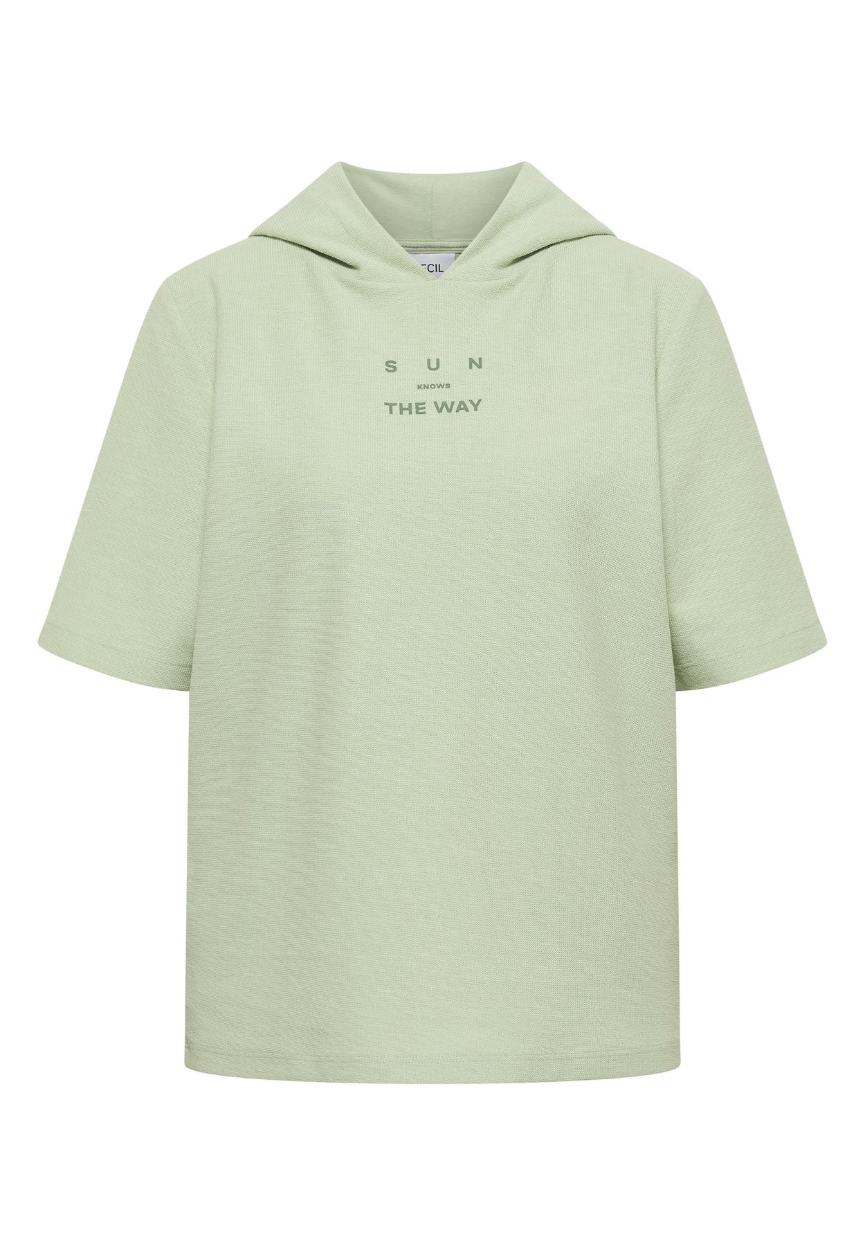 Kurzarm Shirt mit Kapuze und Wording