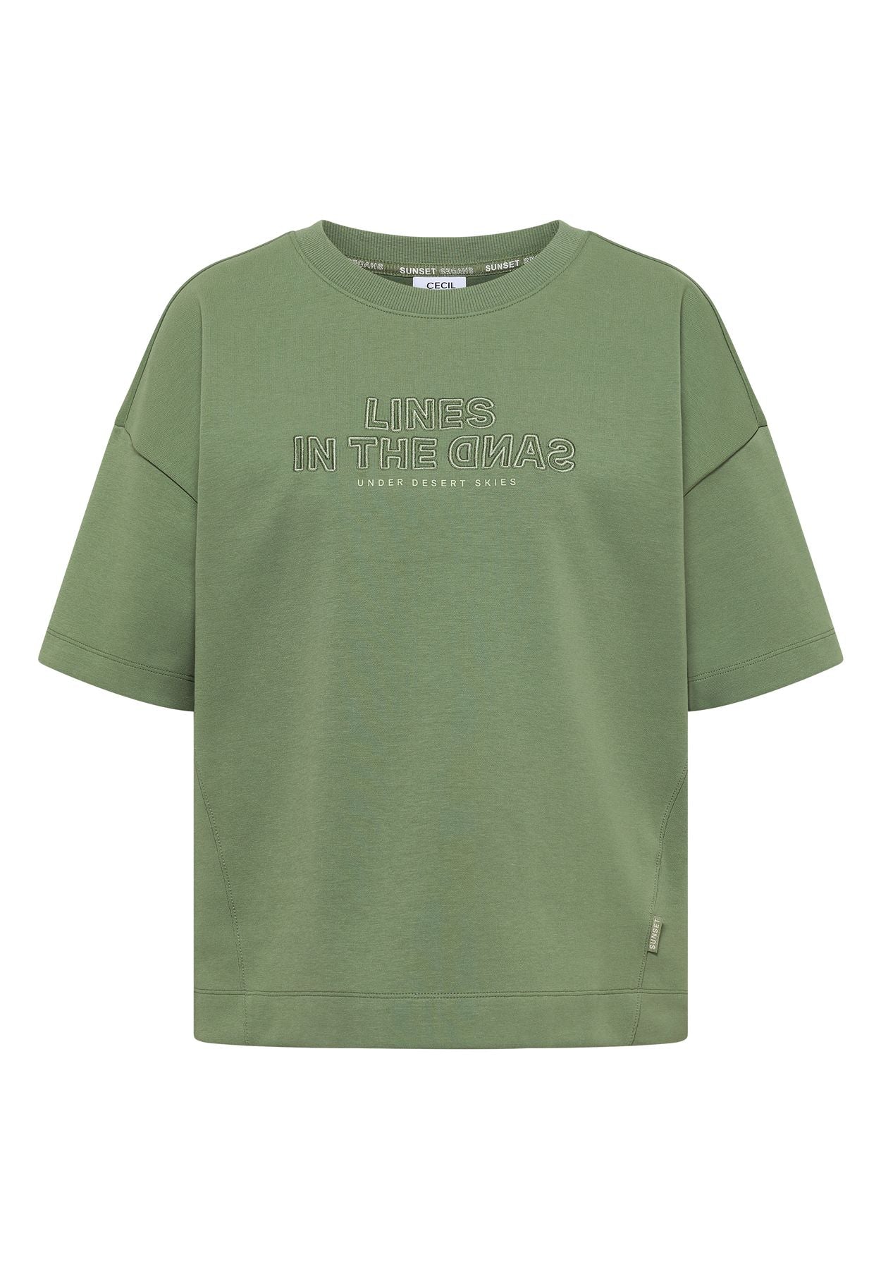 Kurzarm Sweatshirt mit Embroidery