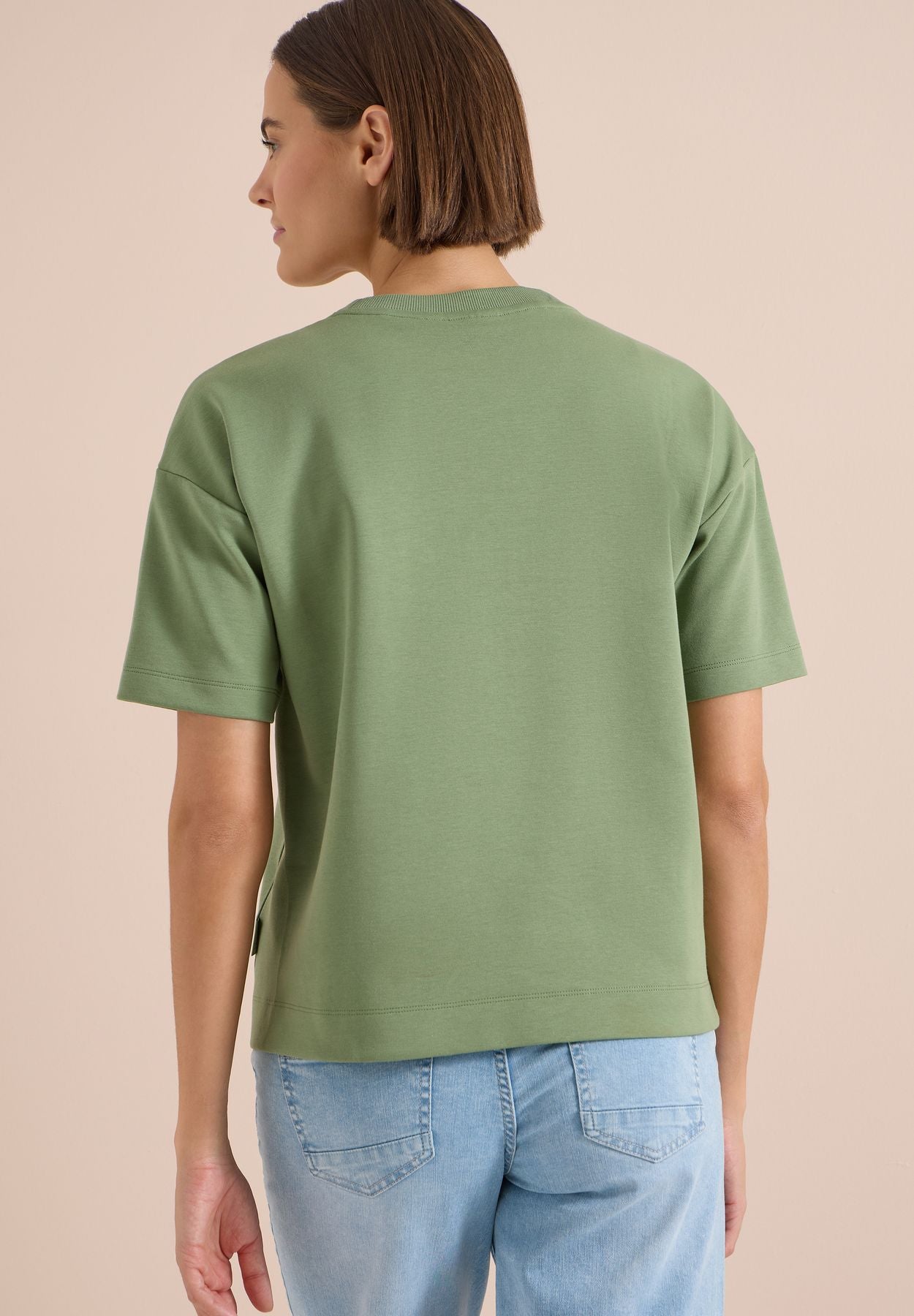 Kurzarm Sweatshirt mit Embroidery