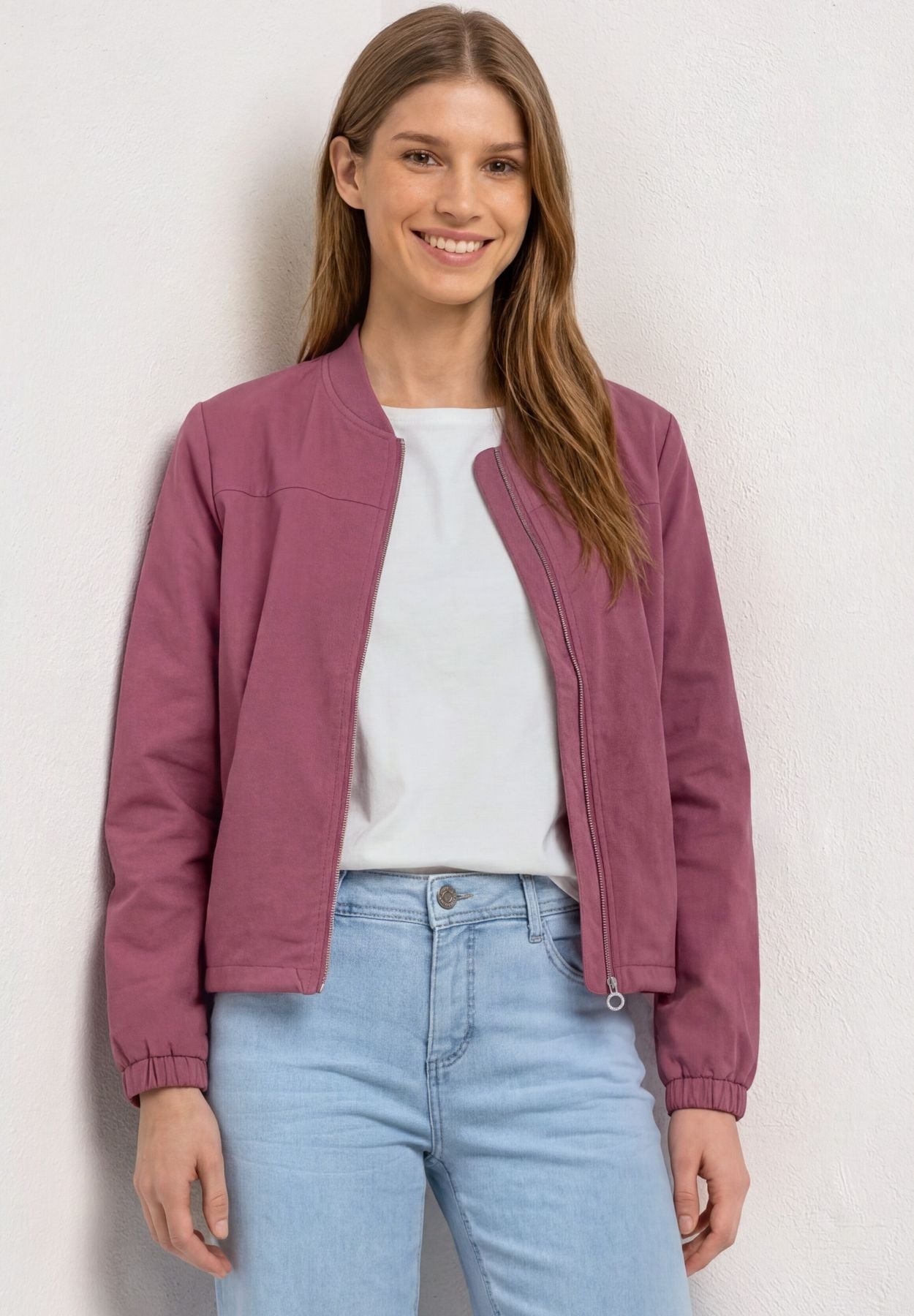 Langarm Blouson mit Zipper