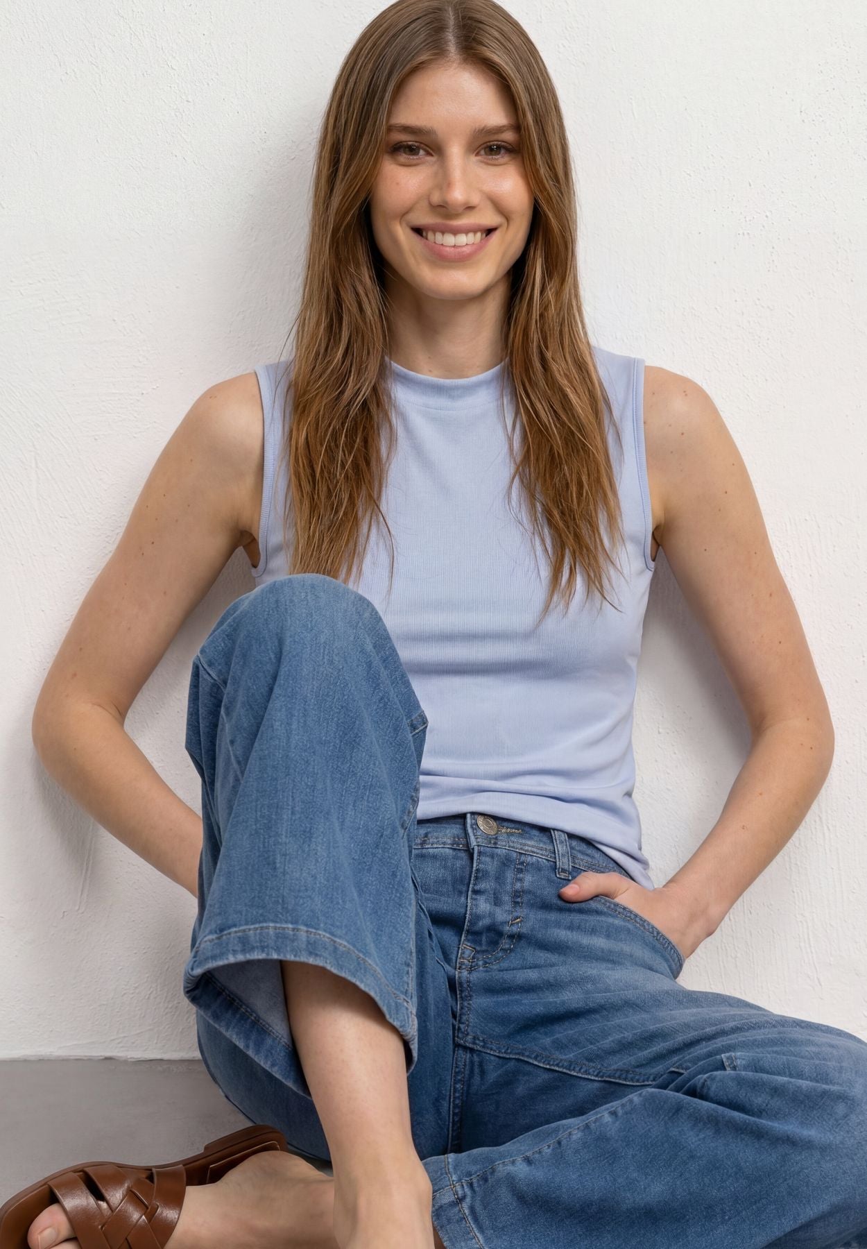 Top im Silk-Look mit Turtle Neck