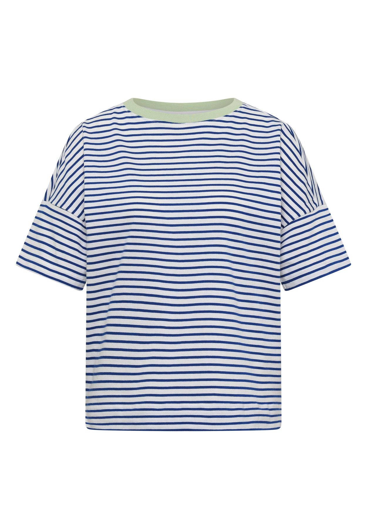 T-Shirt mit Streifen und Kontrastdetail