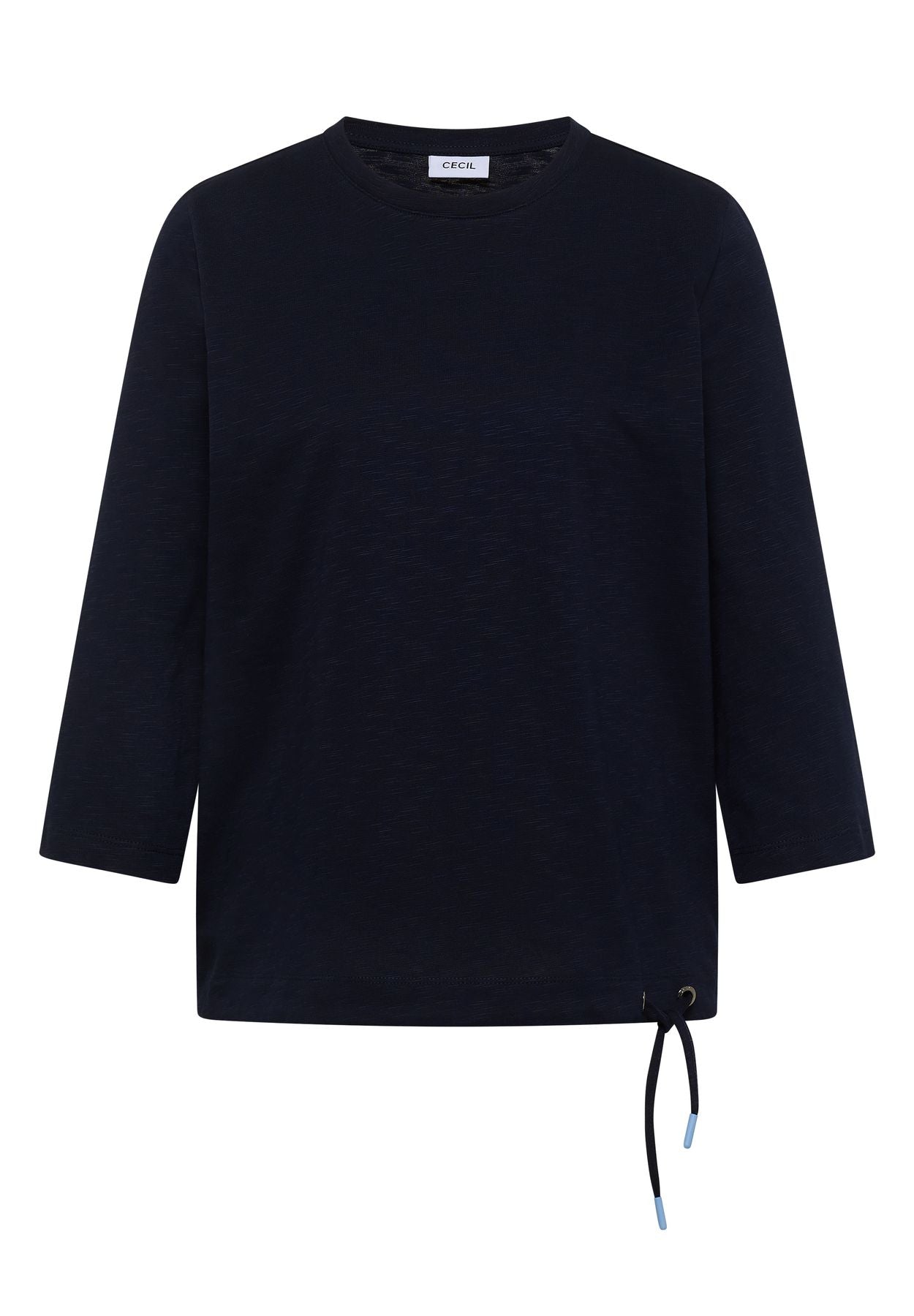 3/4-Arm Shirt mit Rundhals in Unifarbe