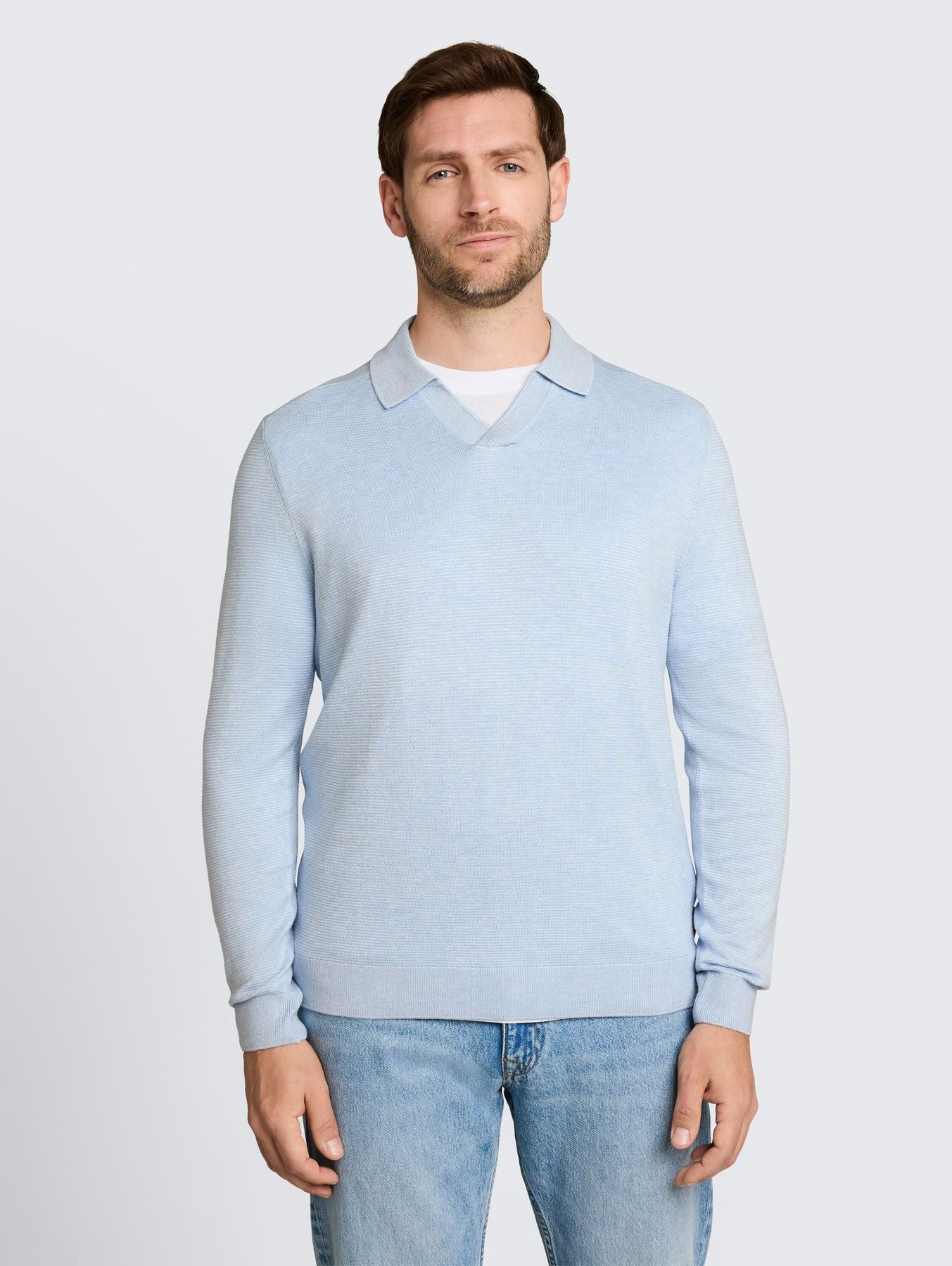 Strickpullover mit Polokragen