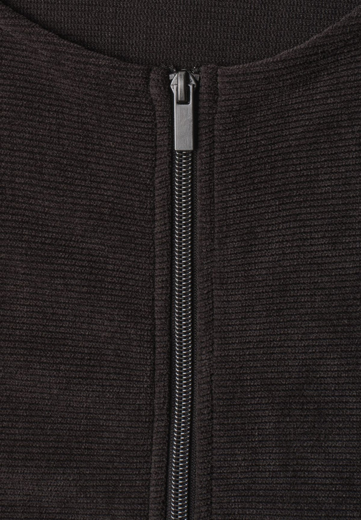 Jacke mit Rundhals in Cord-Optik