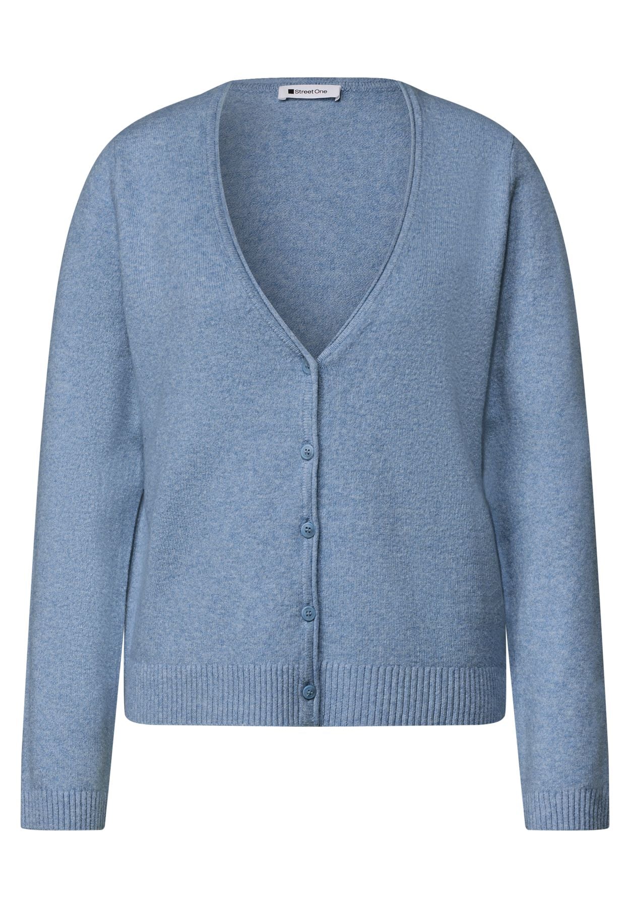 Cadigan mit V-Neck und Knopfleiste