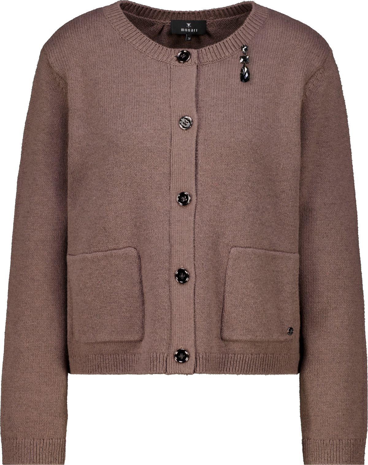 Strickjacke mit Brosche