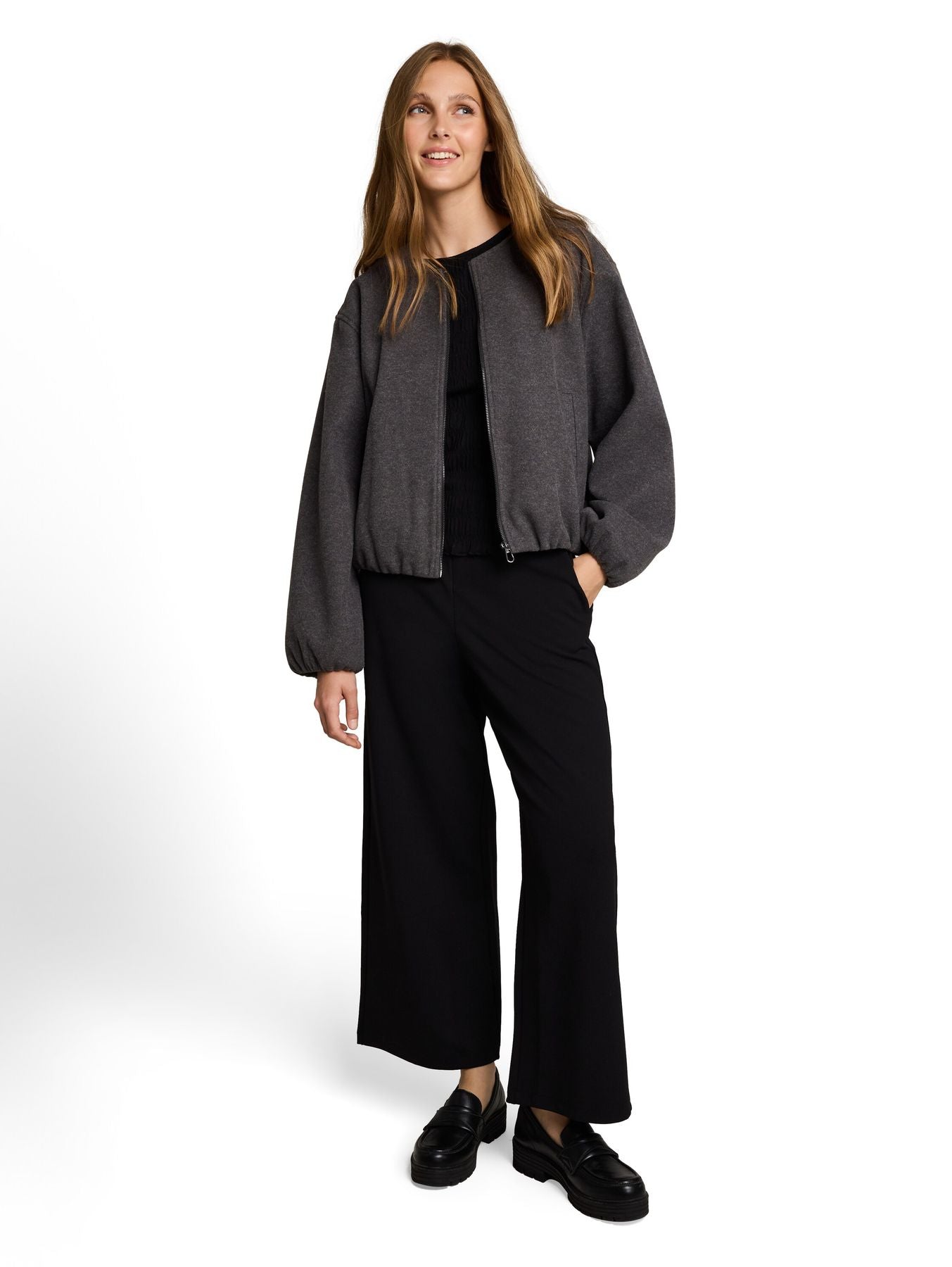Blouson Jacke in Melange-Optik