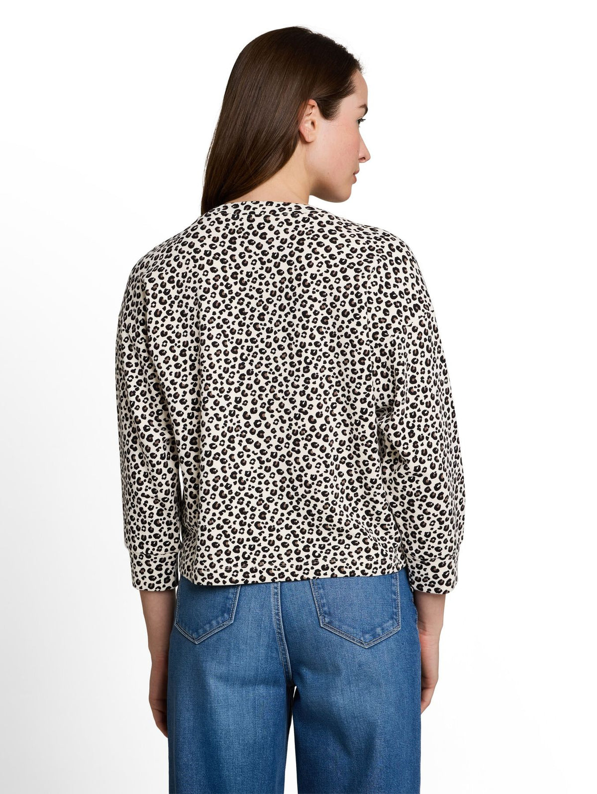 Loose Fit Sweatshirt mit Leo-Print