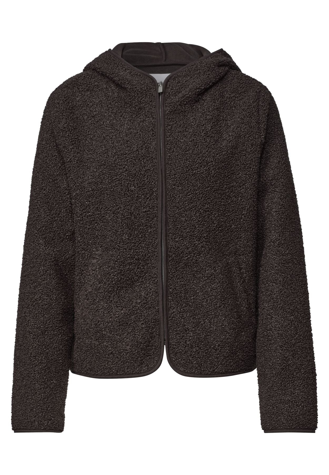 Teddy-Jacke mit Kapuze und Taschen