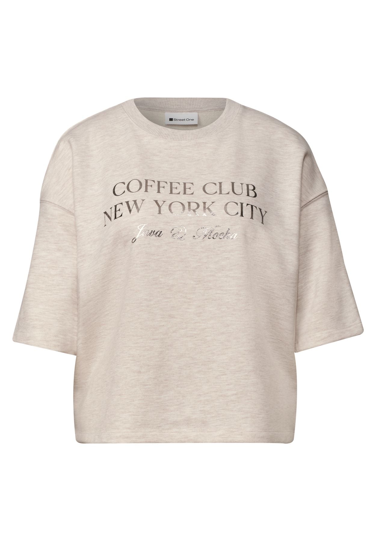Kurzarm Sweatshirt mit Wording