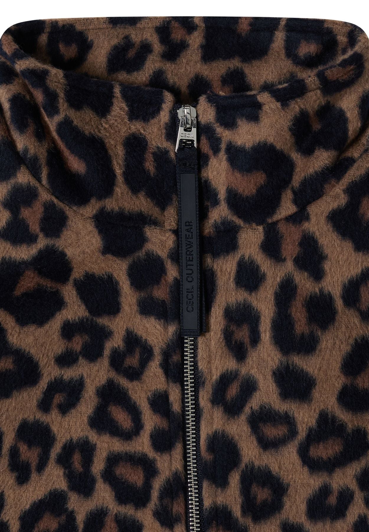Blouson mit Stehkragen und Leo-Muster