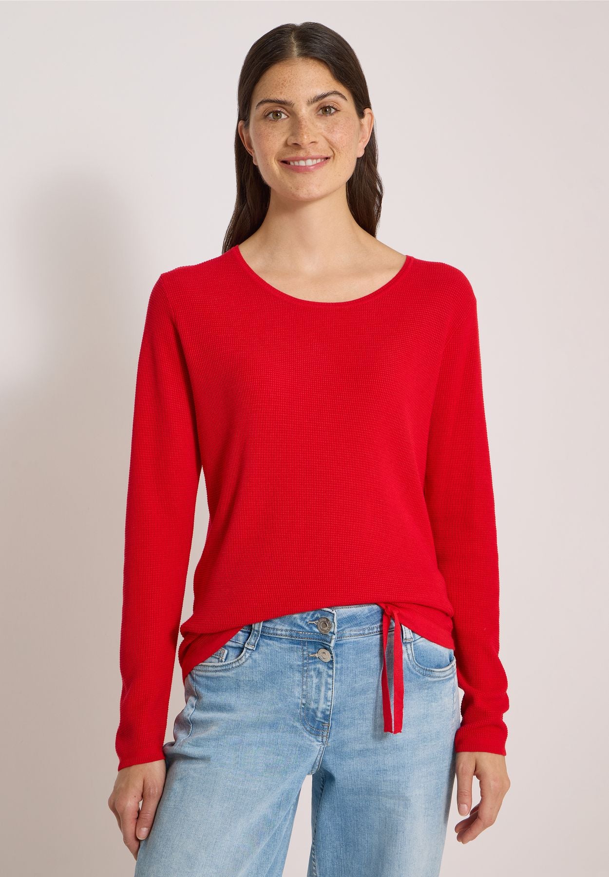 Pullover mit Rundhals und Struktur
