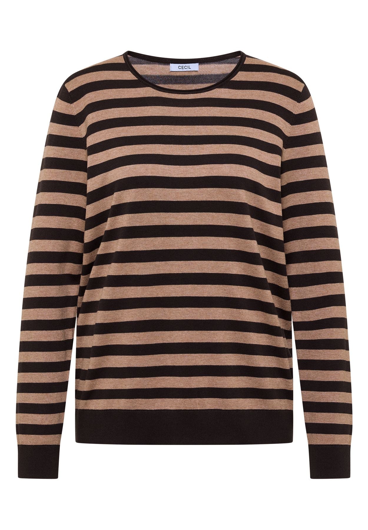 Pullover mit Rundhals und Streifen