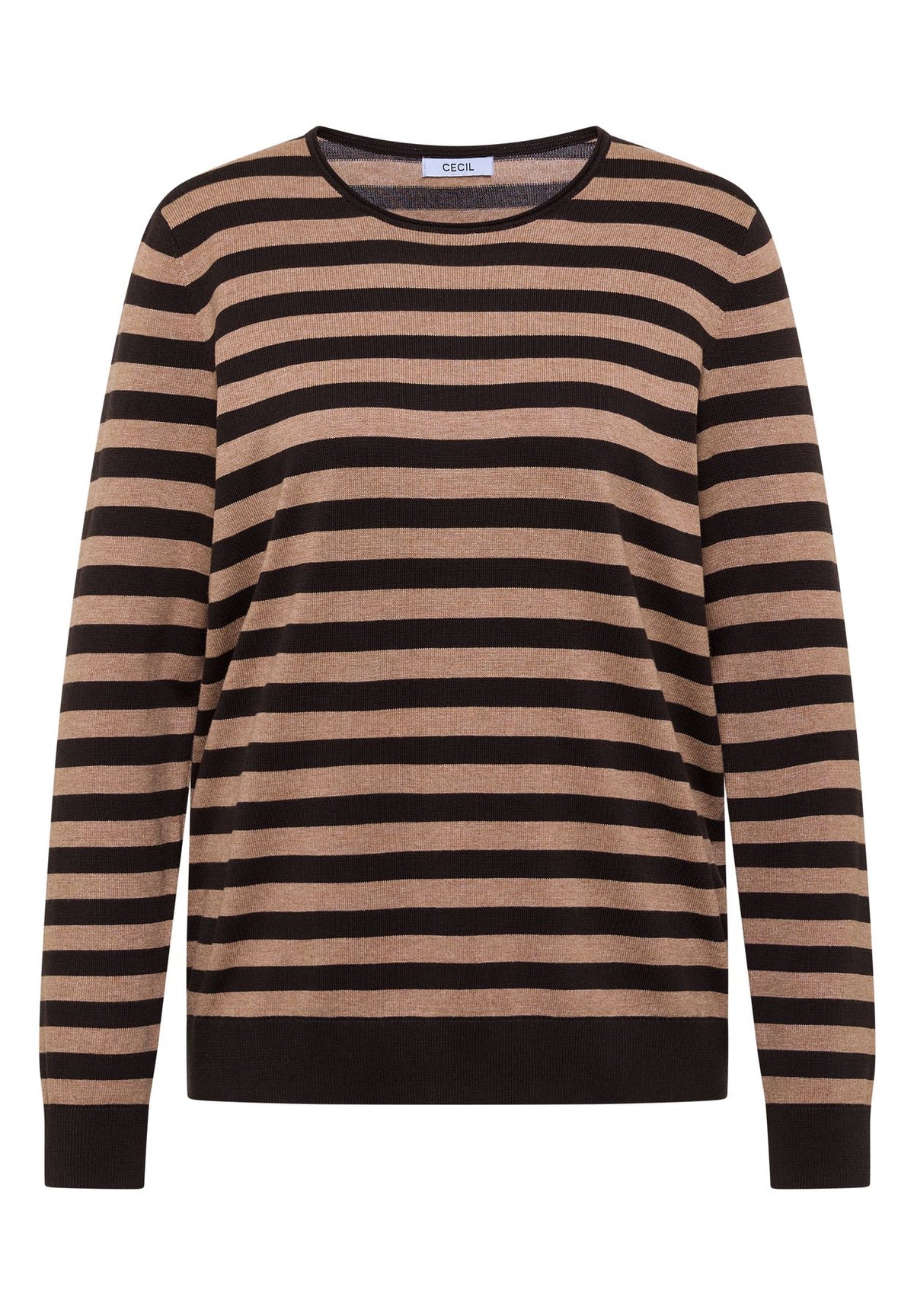 Pullover mit Rundhals und Streifen