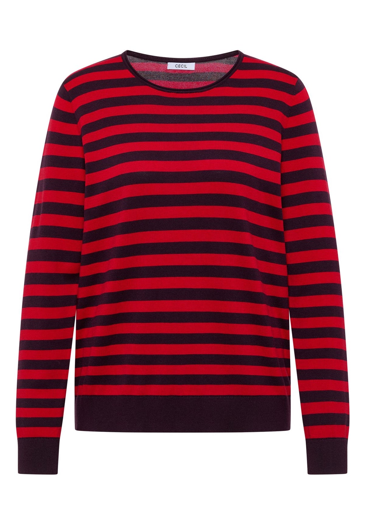 Pullover mit Rundhals und Streifen