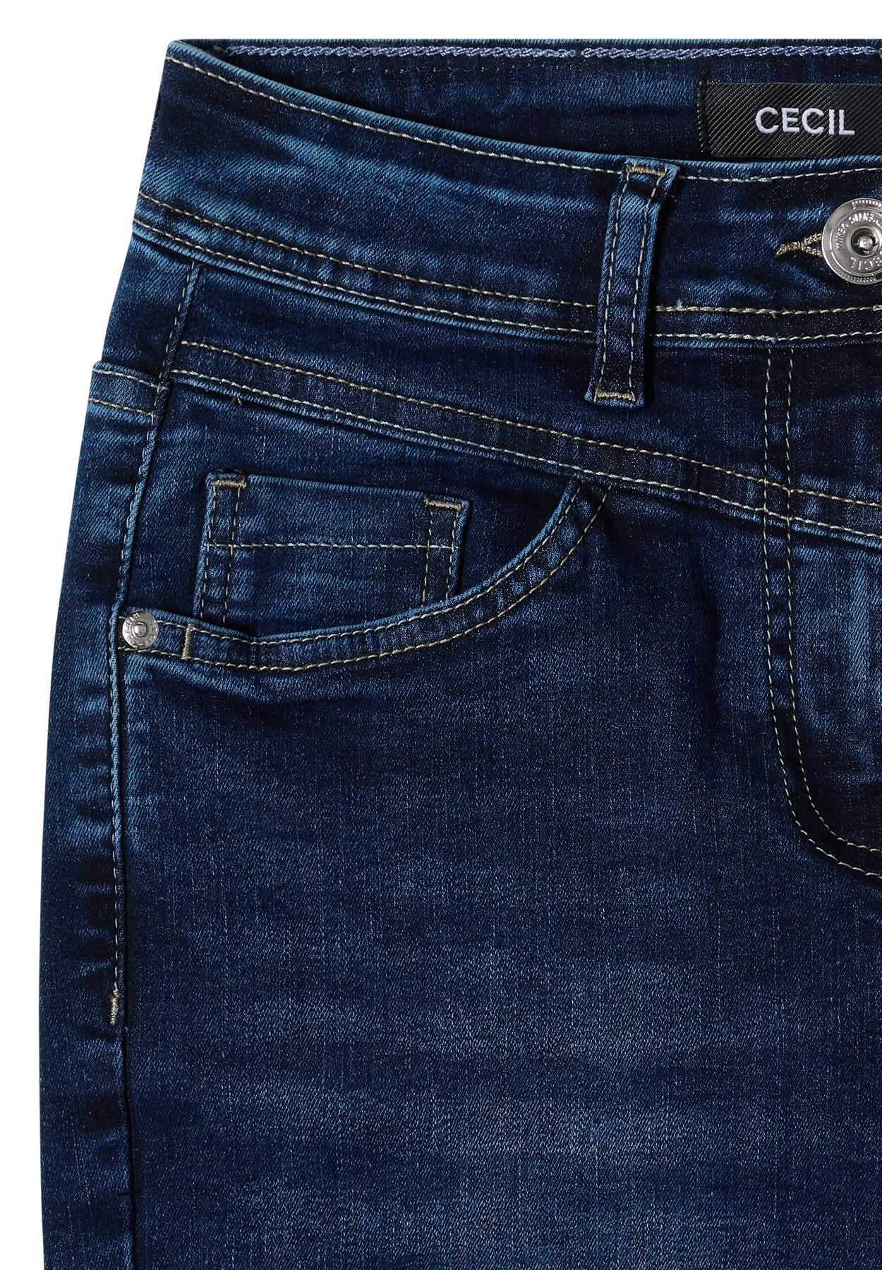 High Waist Slim Leg Jeans im Slim Fit
