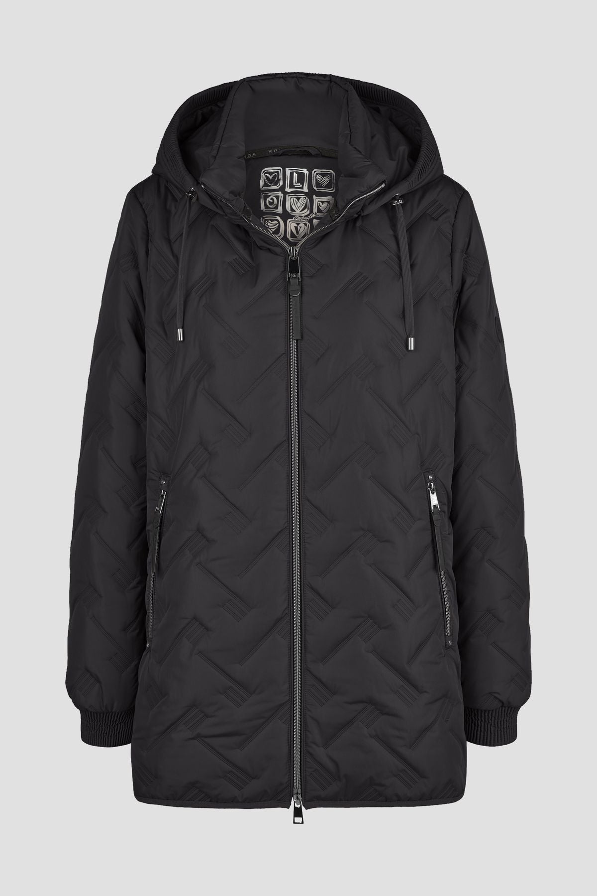Sandwich-Steppjacke mit Kapuze