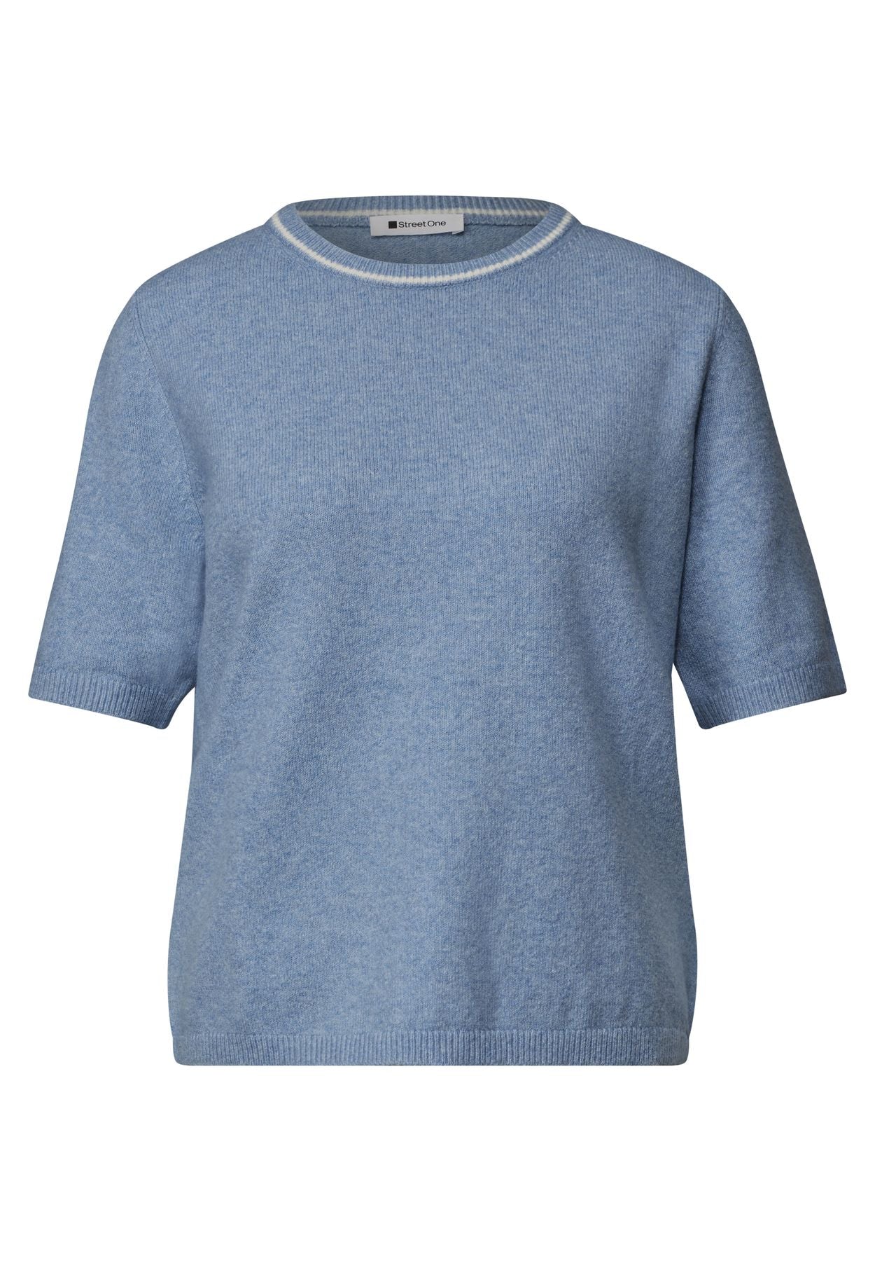 Kurzarm Pullover mit Kontrastdetail