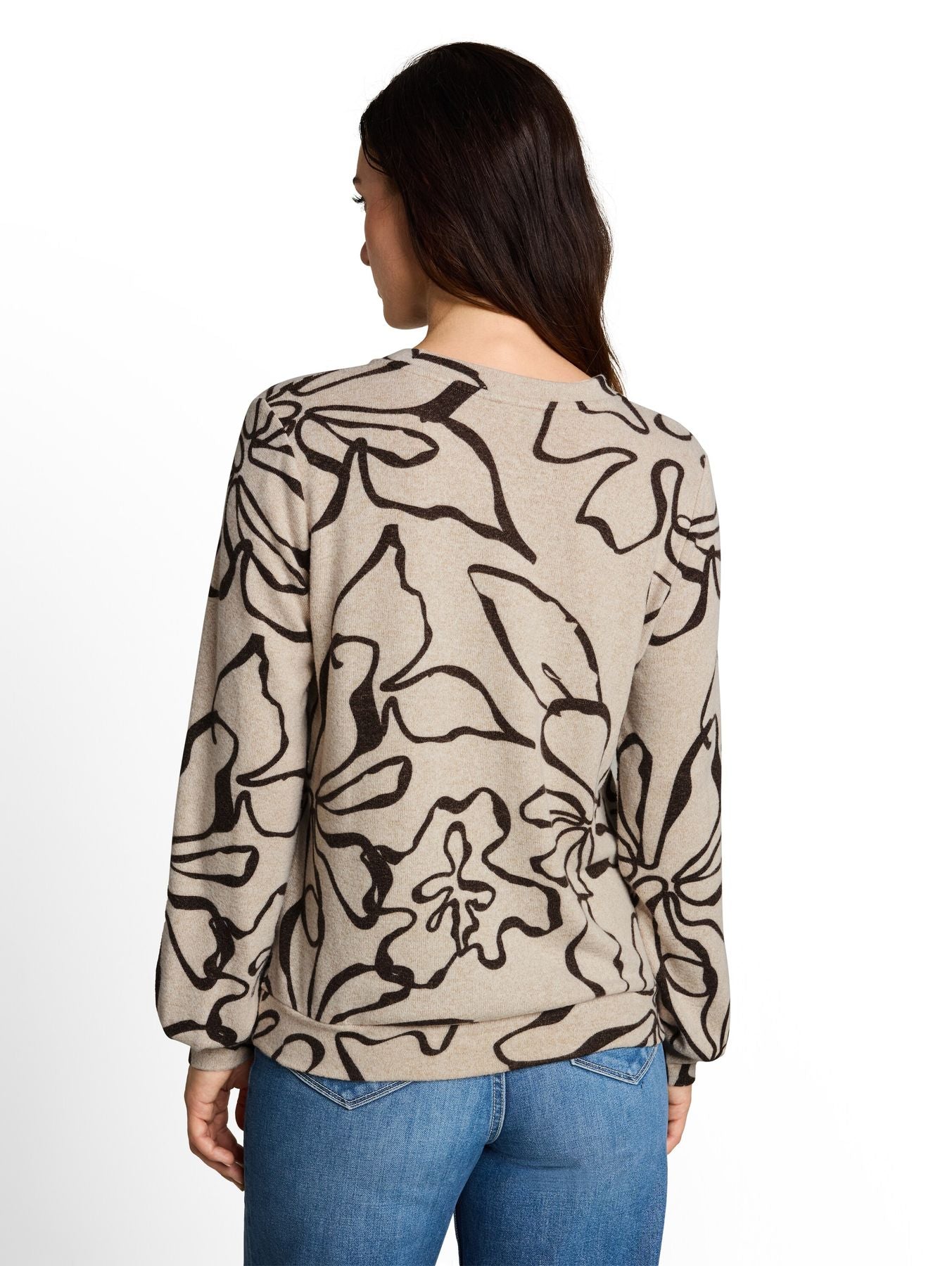 Cosy Langarmshirt mit Muster