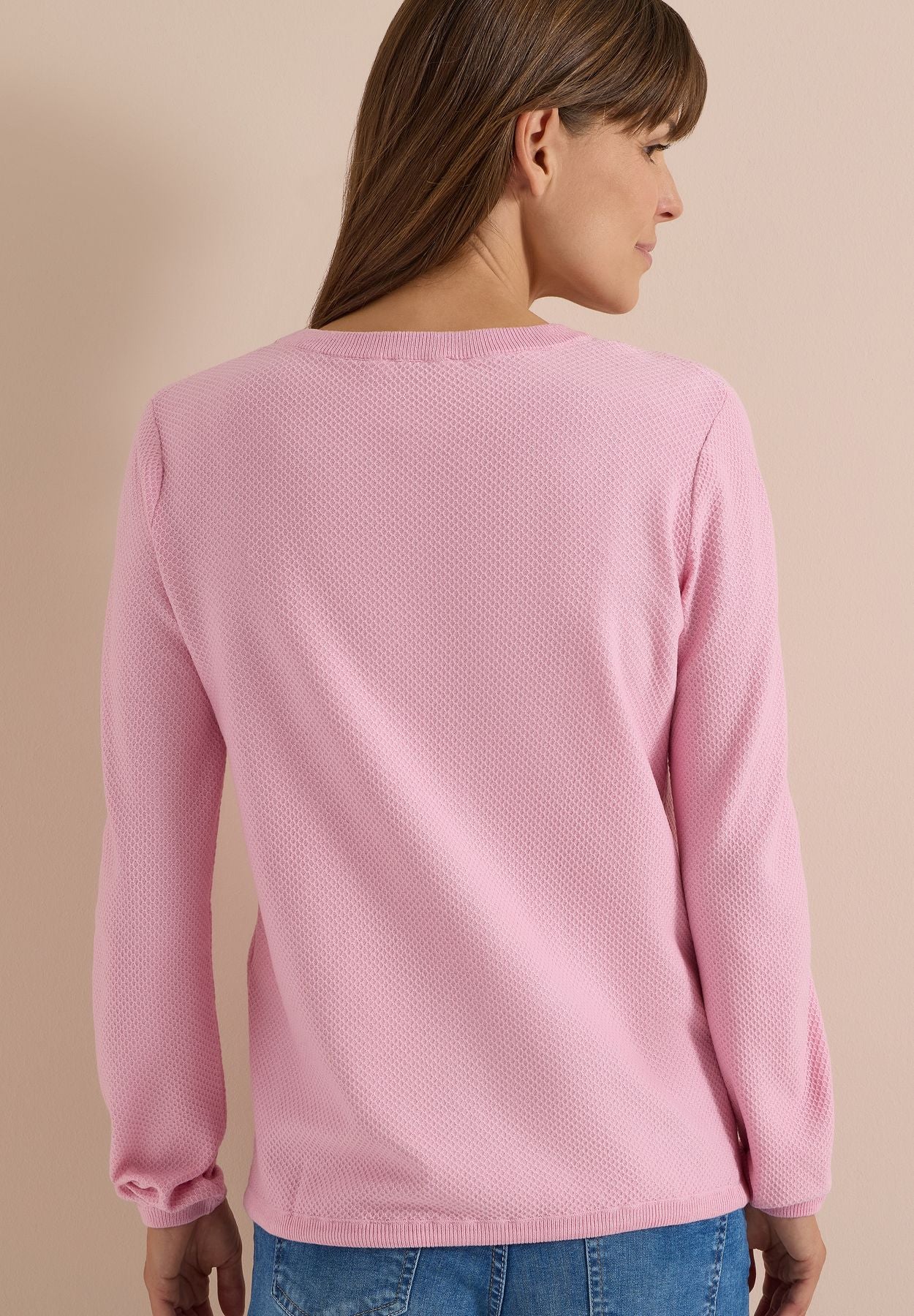 Pullover mit Rundhals und Struktur