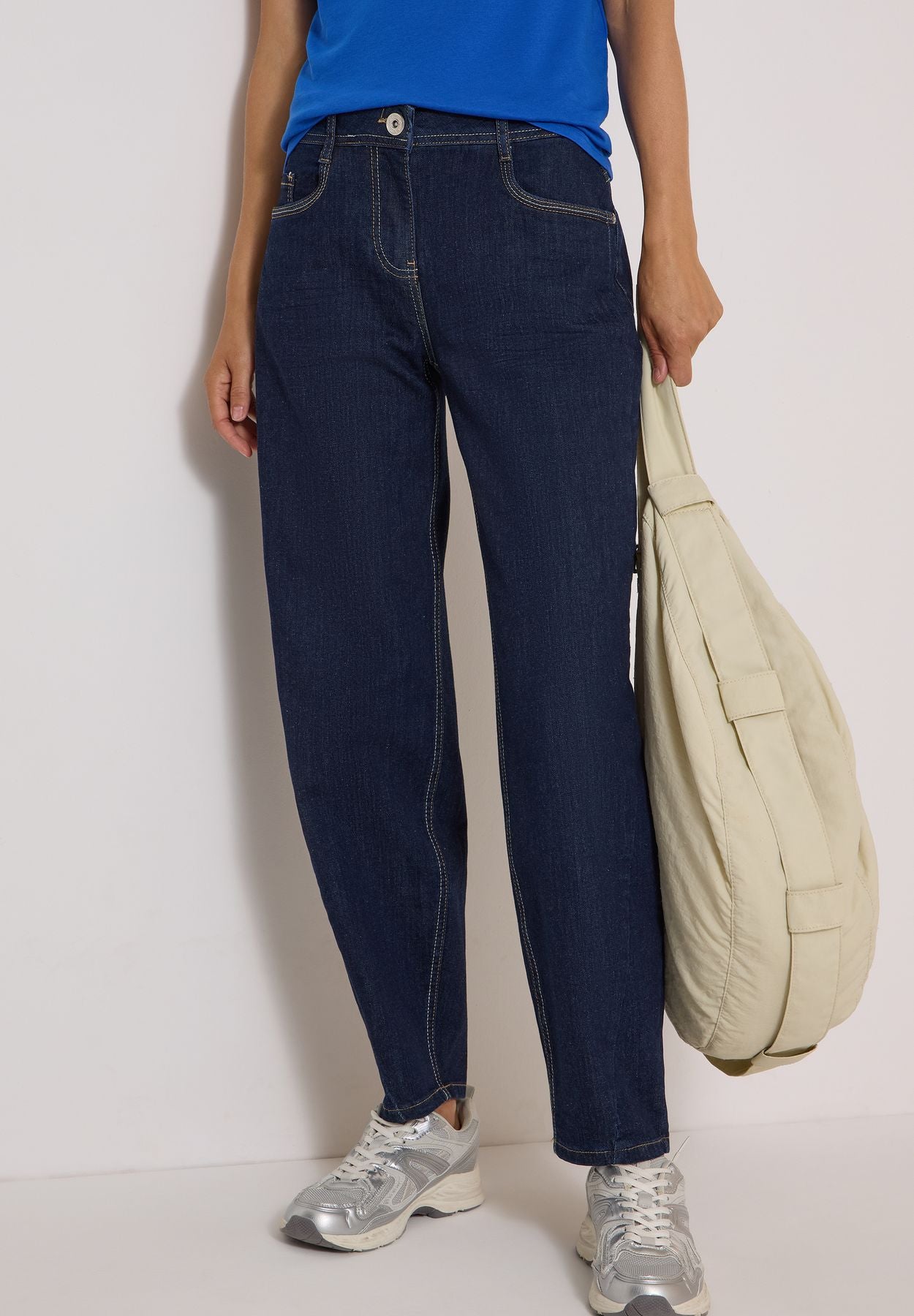 High Waist Barrel Leg Jeans im Loose Fit