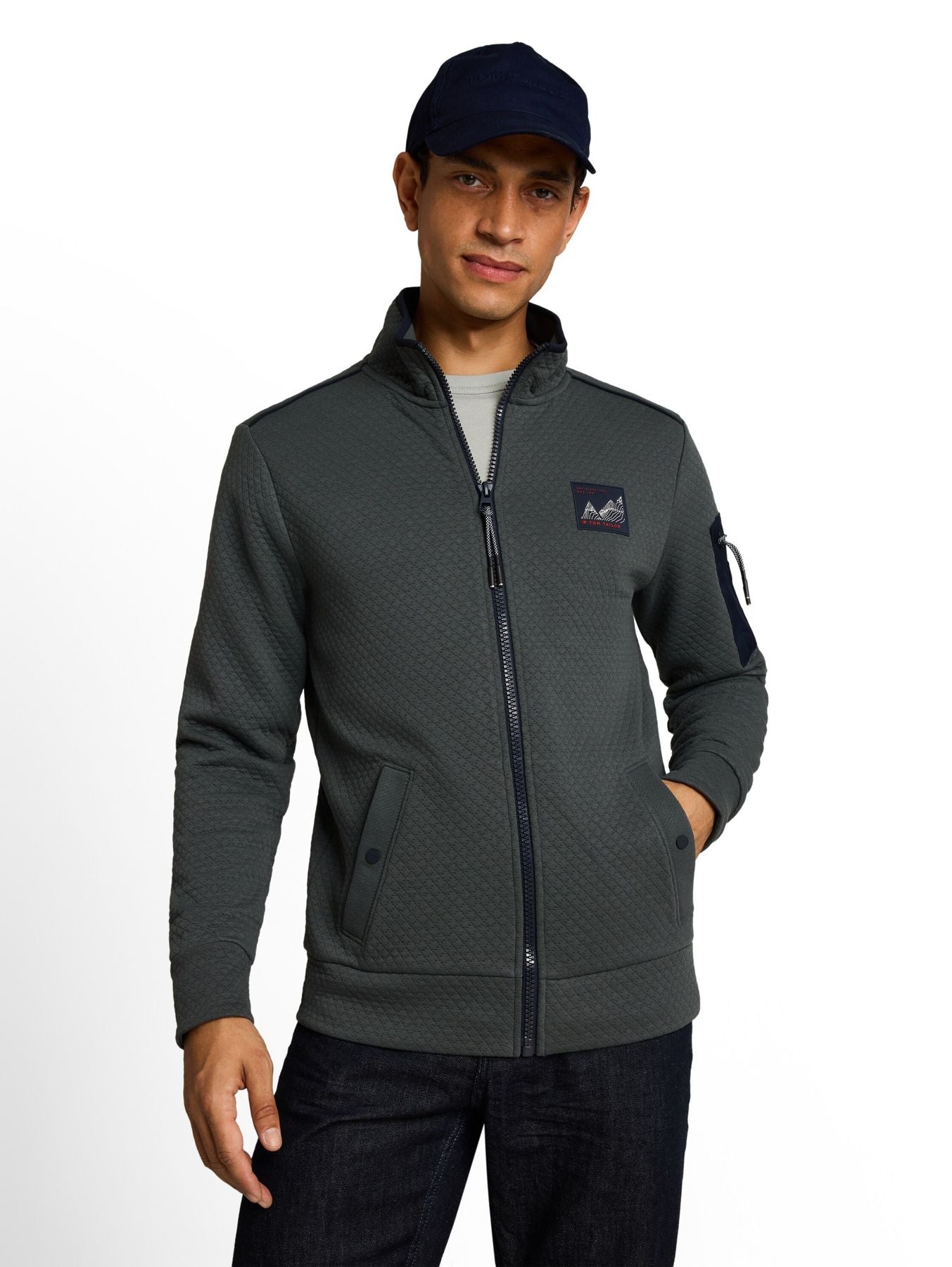 Sweatjacke mit Stehkragen