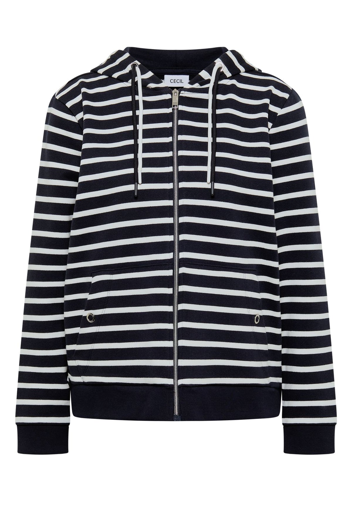 Langarm Jacke mit Kapuze und Struktur