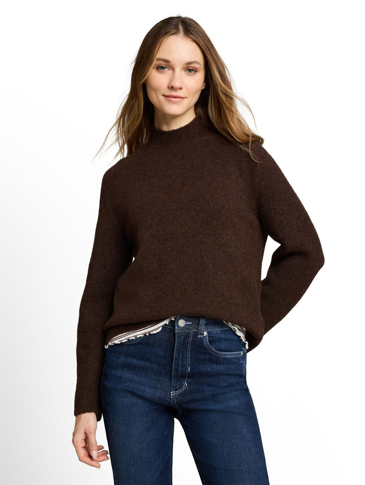 Strickpullover mit Wollanteil