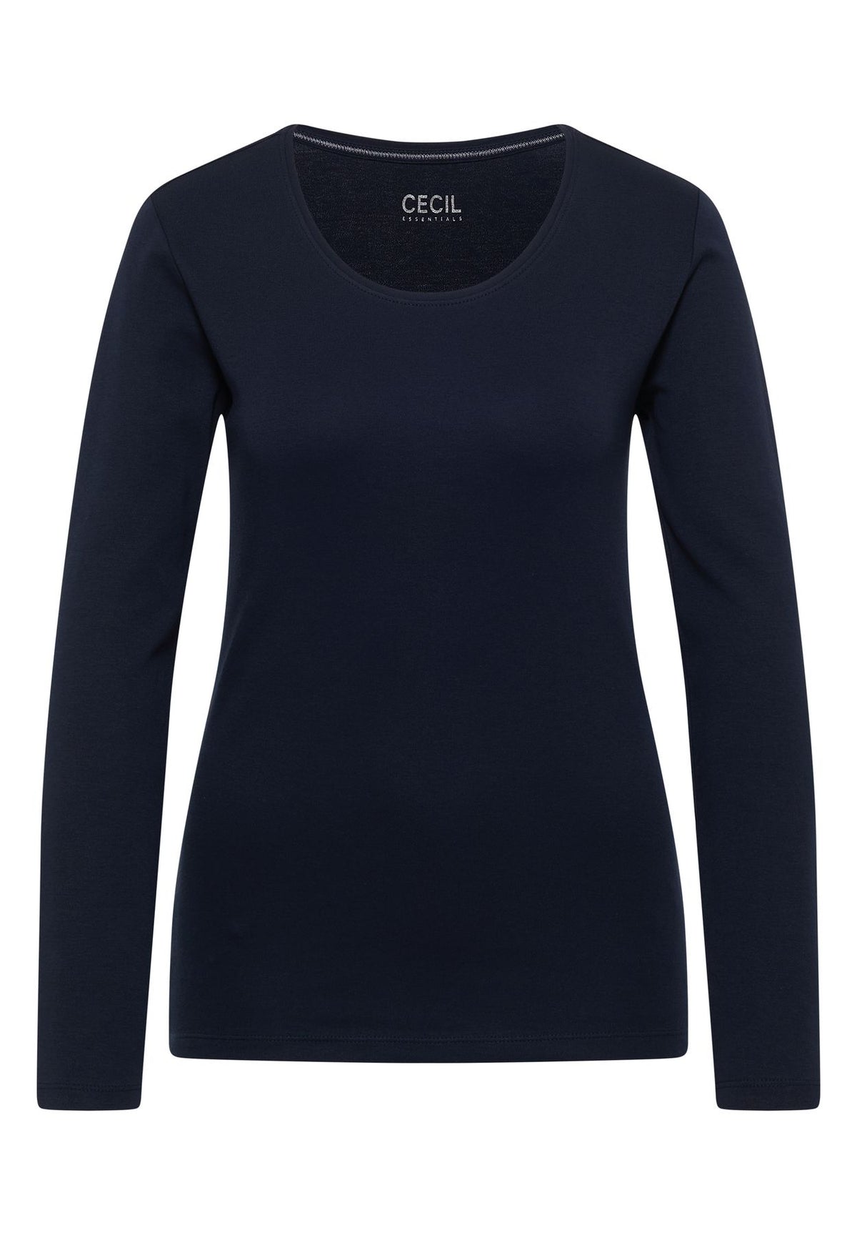 Basic Langarm Shirt mit Rundhals