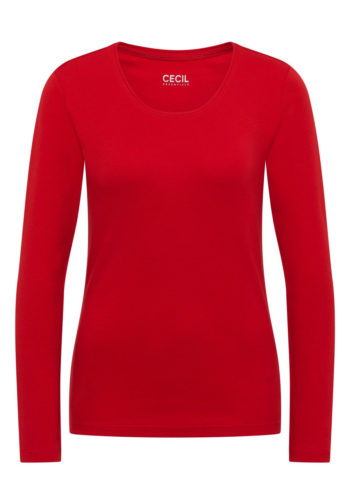 Basic Langarm Shirt mit Rundhals
