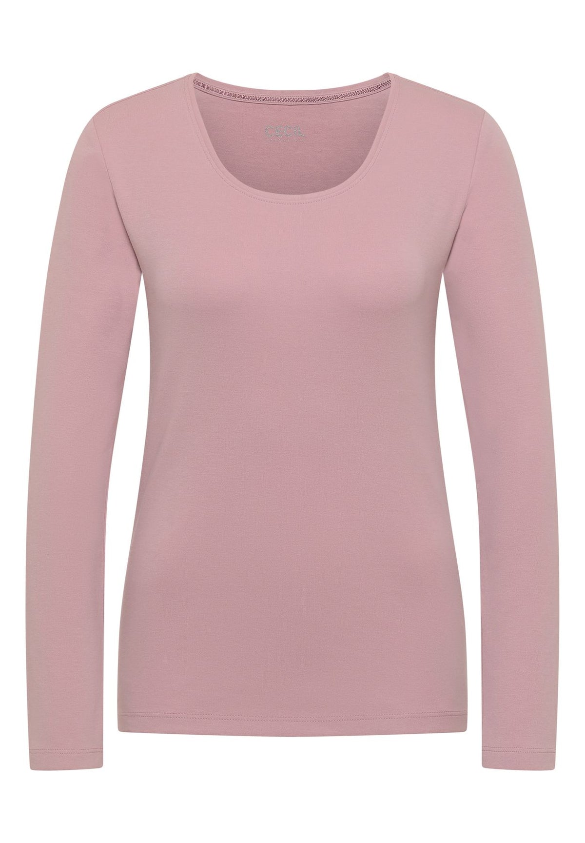 Basic Langarm Shirt mit Rundhals
