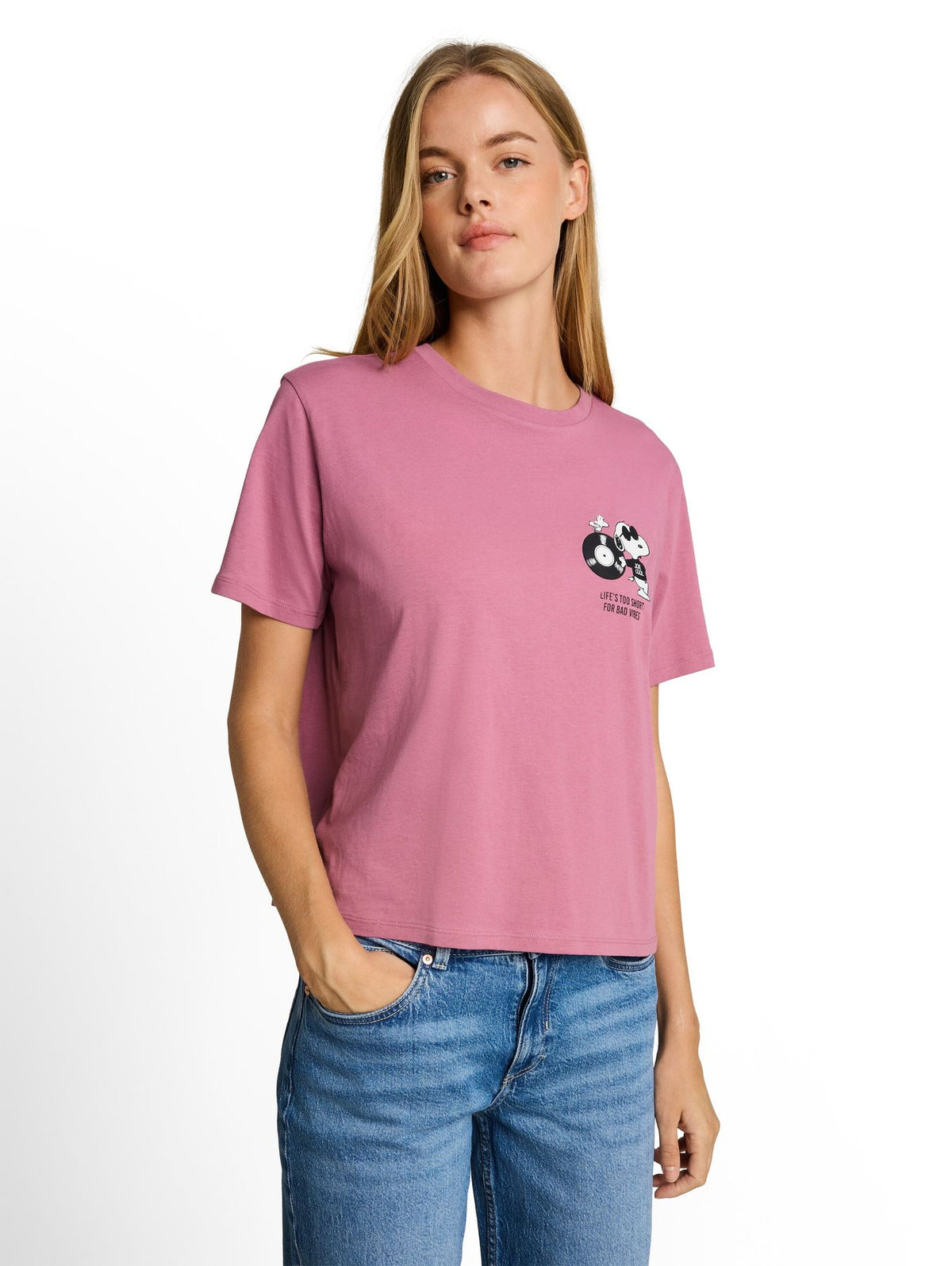 Boxy Fit T-Shirt mit Snoopy-Print