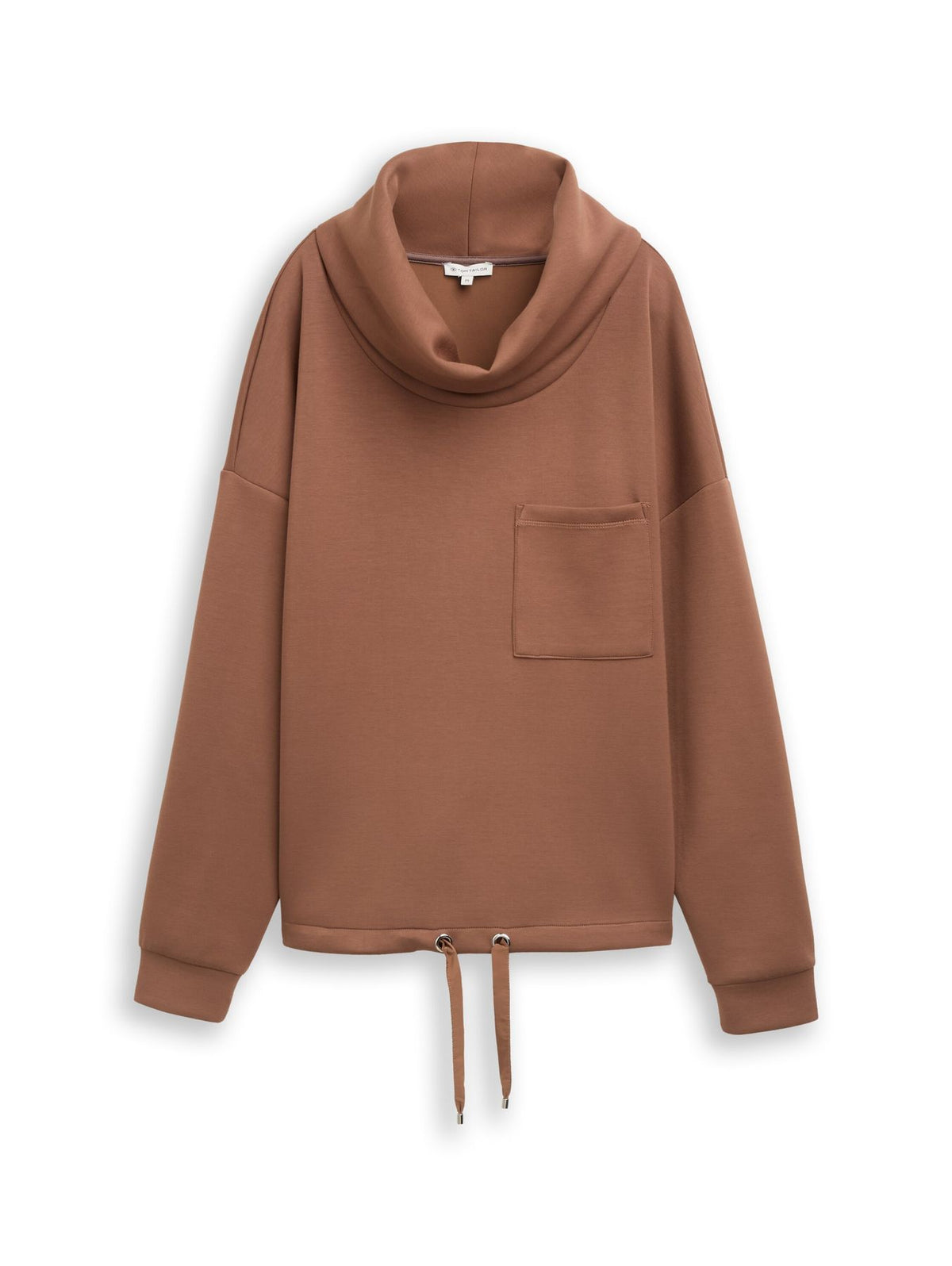 Scuba Sweatshirt mit Wasserfallkragen