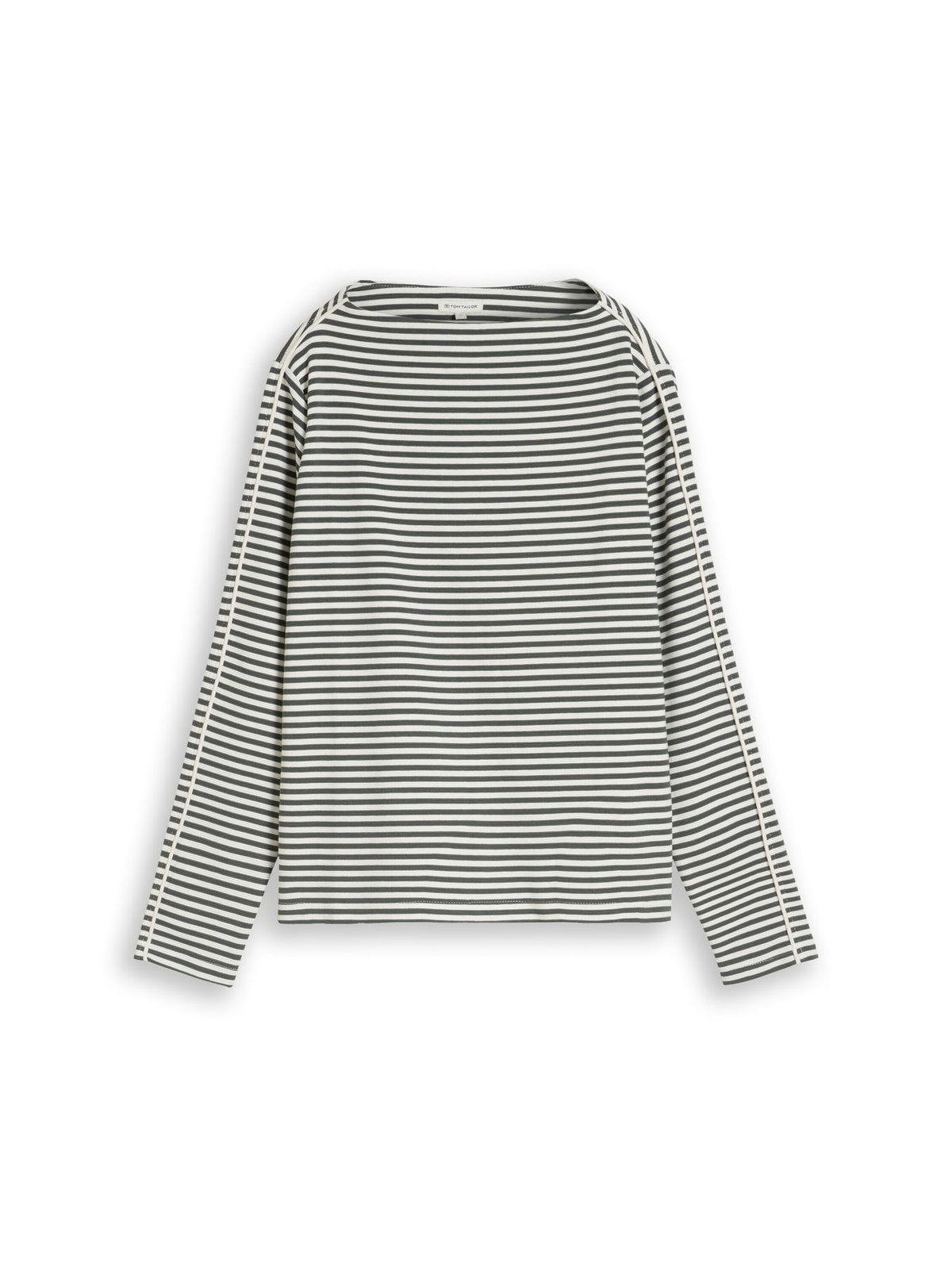 Loose Fit Langarmshirt mit Streifenmuster