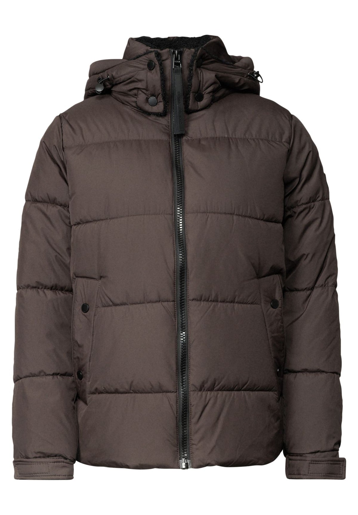 Steppjacke mit Kapuze und Reißverschluss