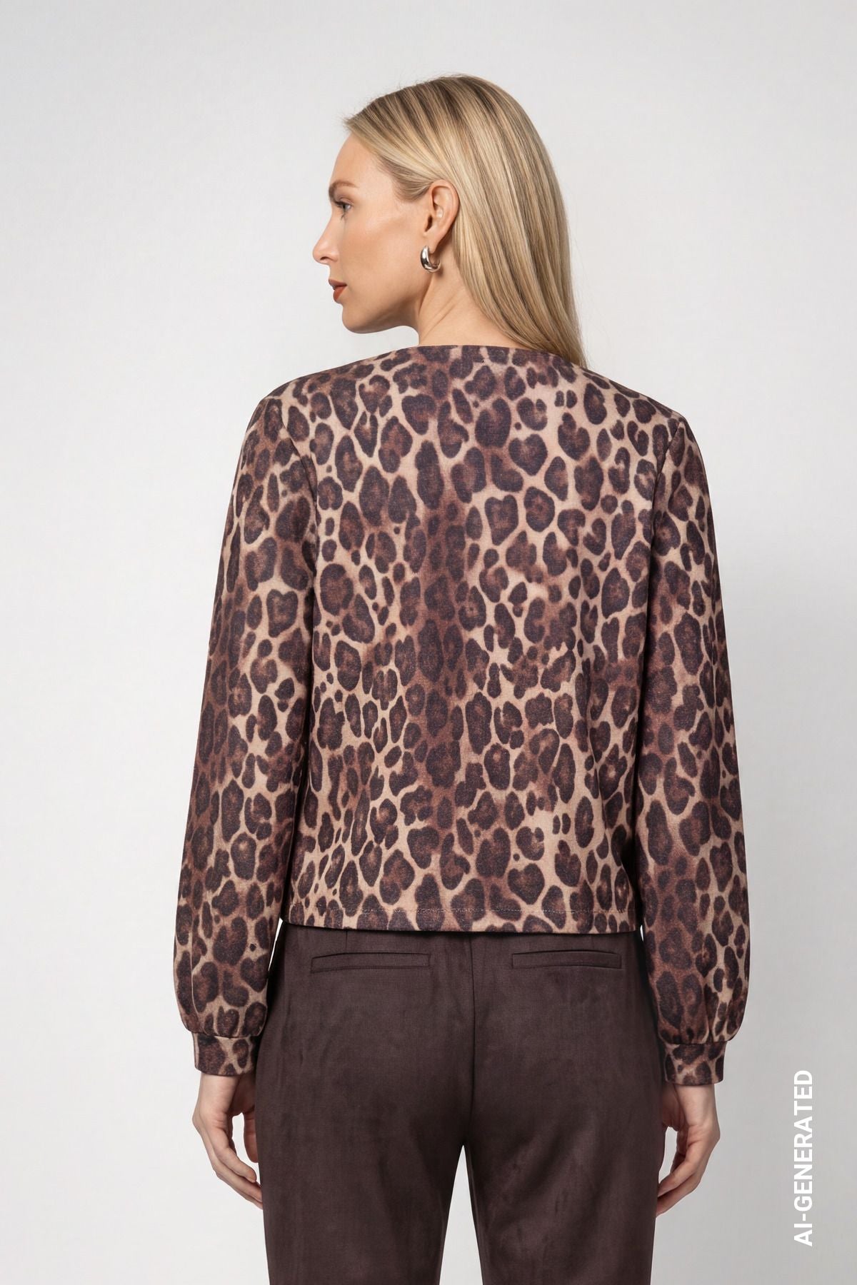 Strickjacke mit Leomuster
