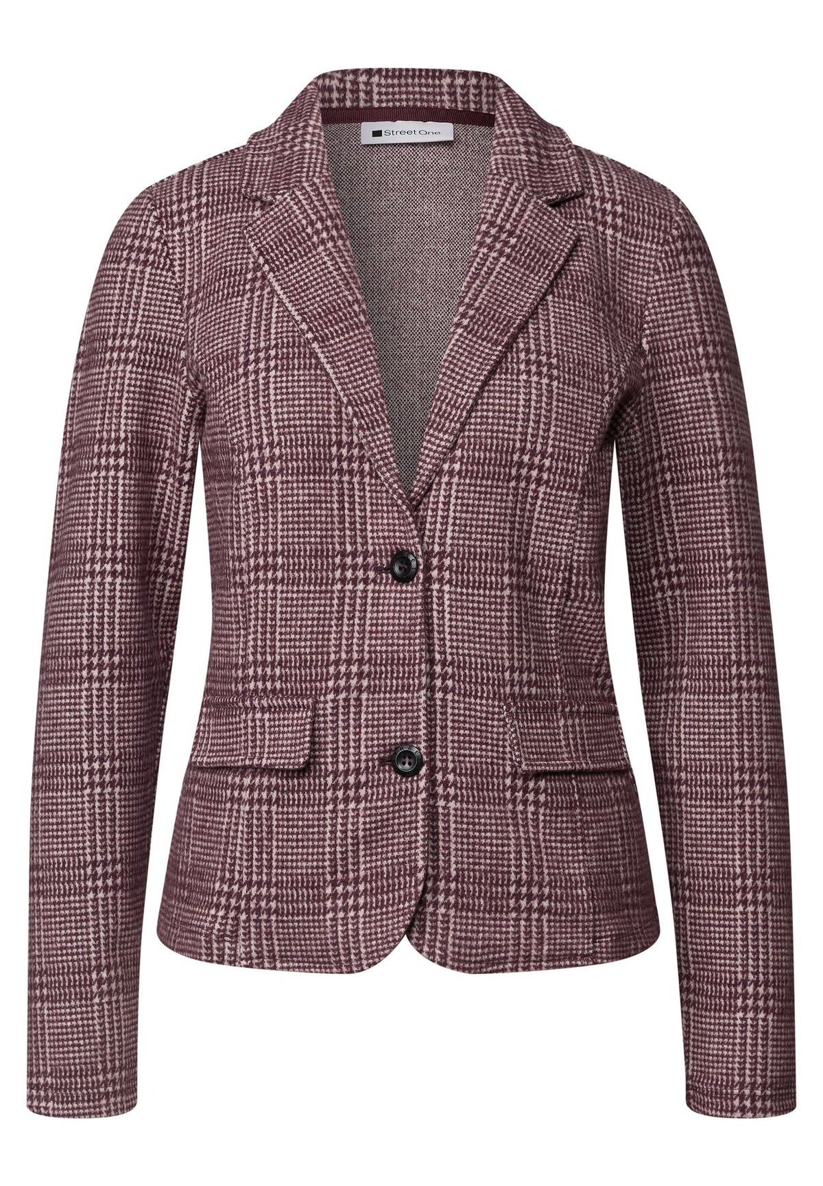 Blazer mit Karomuster und Knöpfen