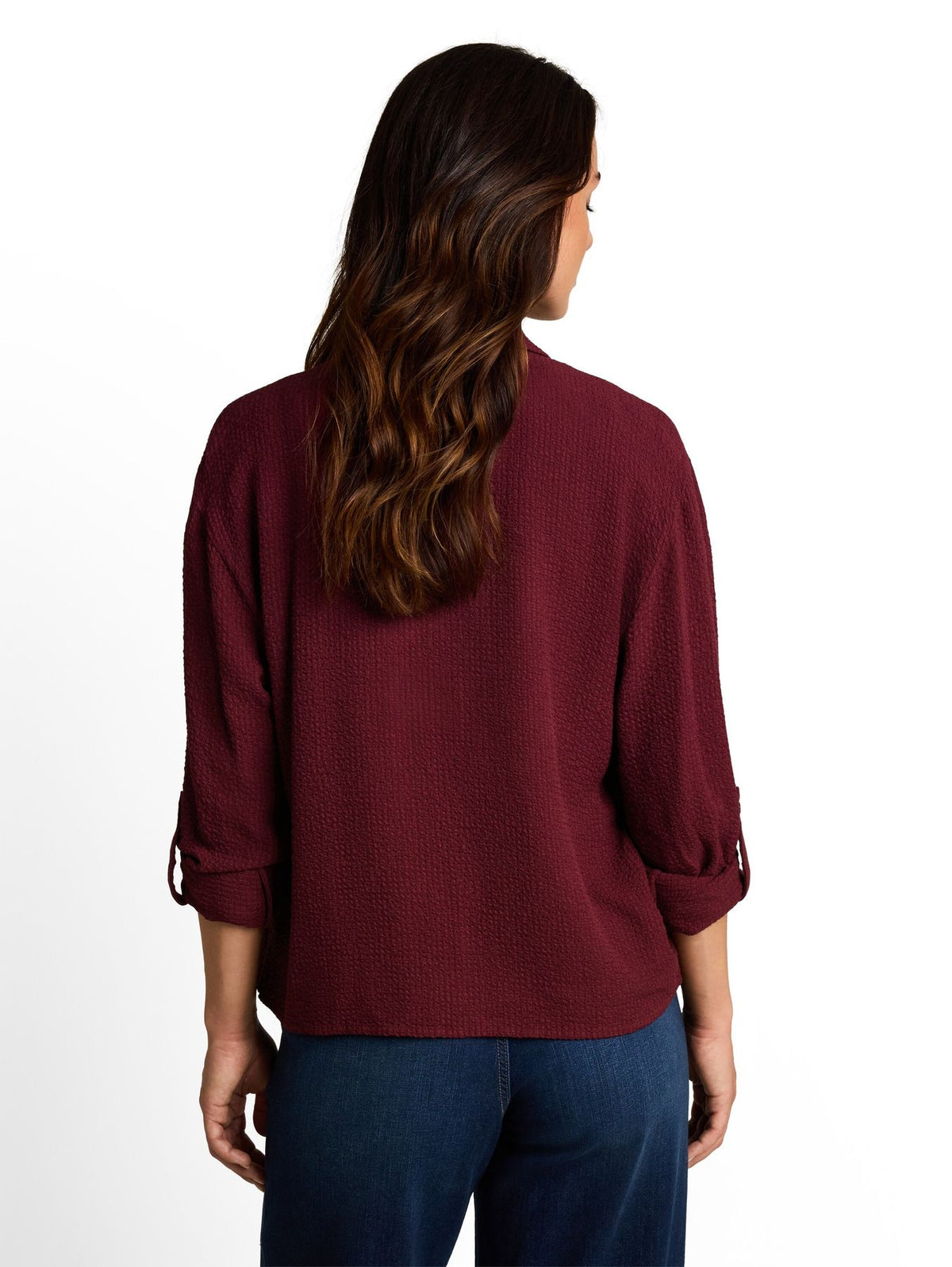 Loose Fit Seersucker Bluse