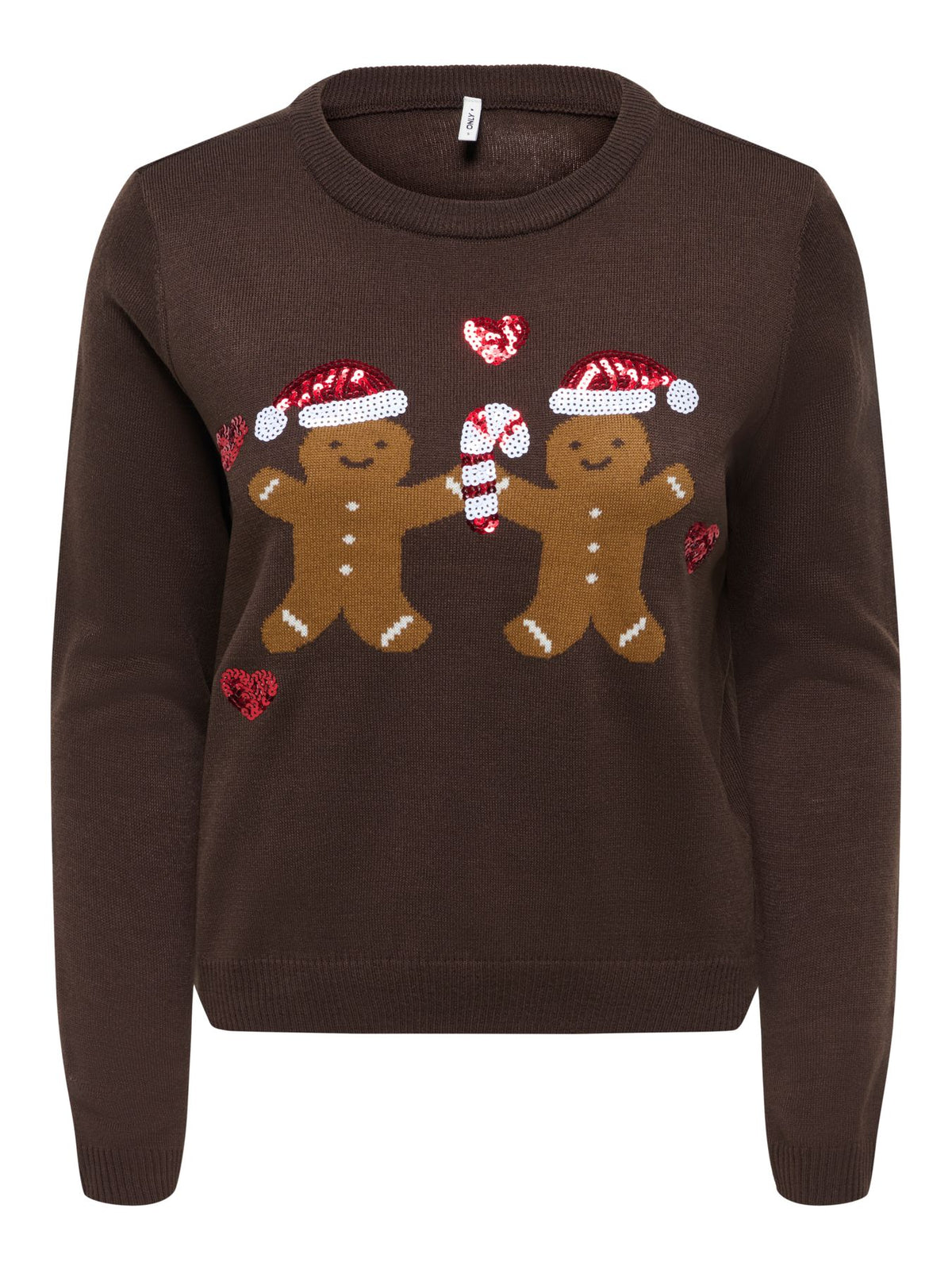 ONLXMAS SHINE MOTIVE LS O-NECK KNT