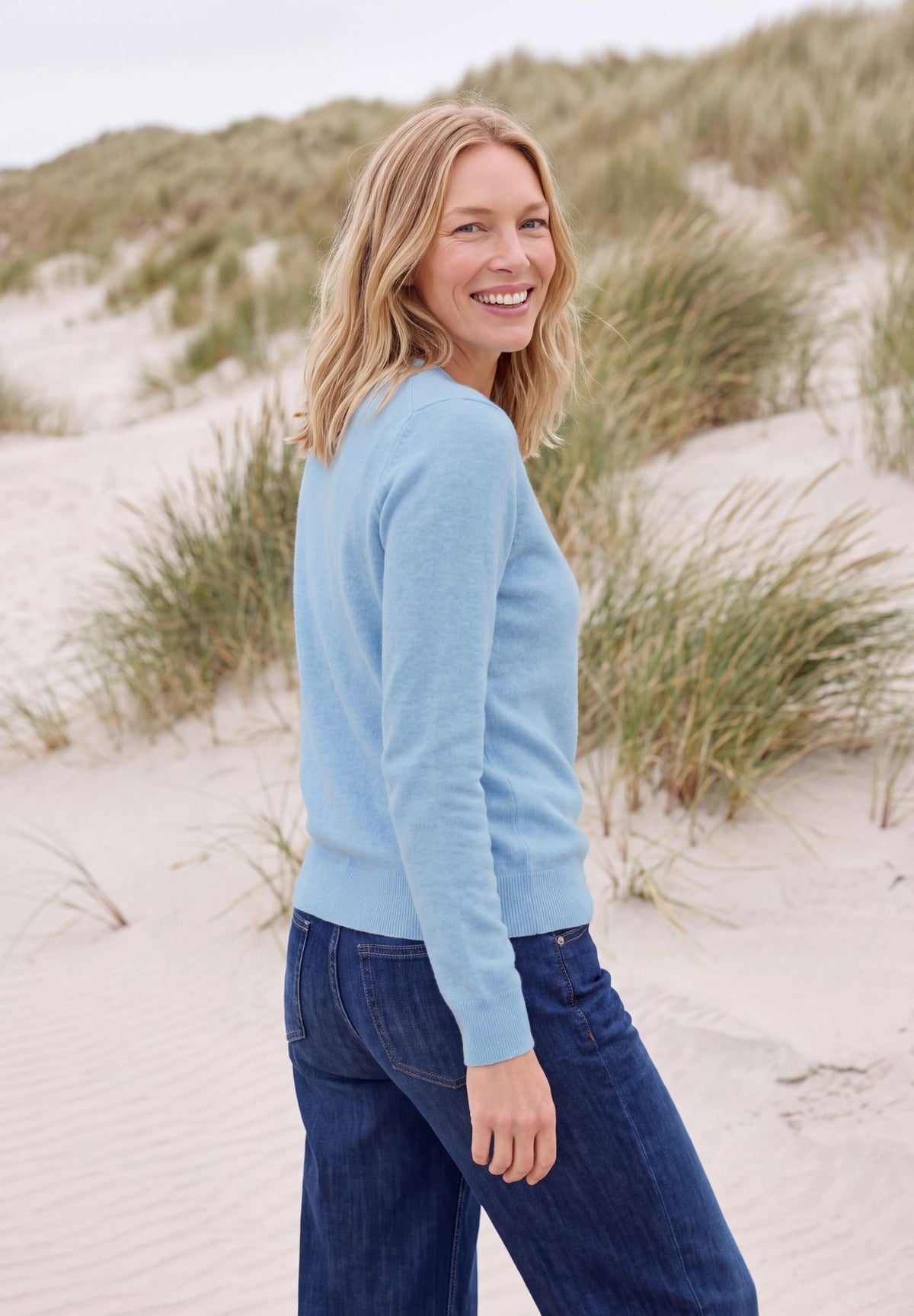 Pullover in Unifarbe mit Rundhals