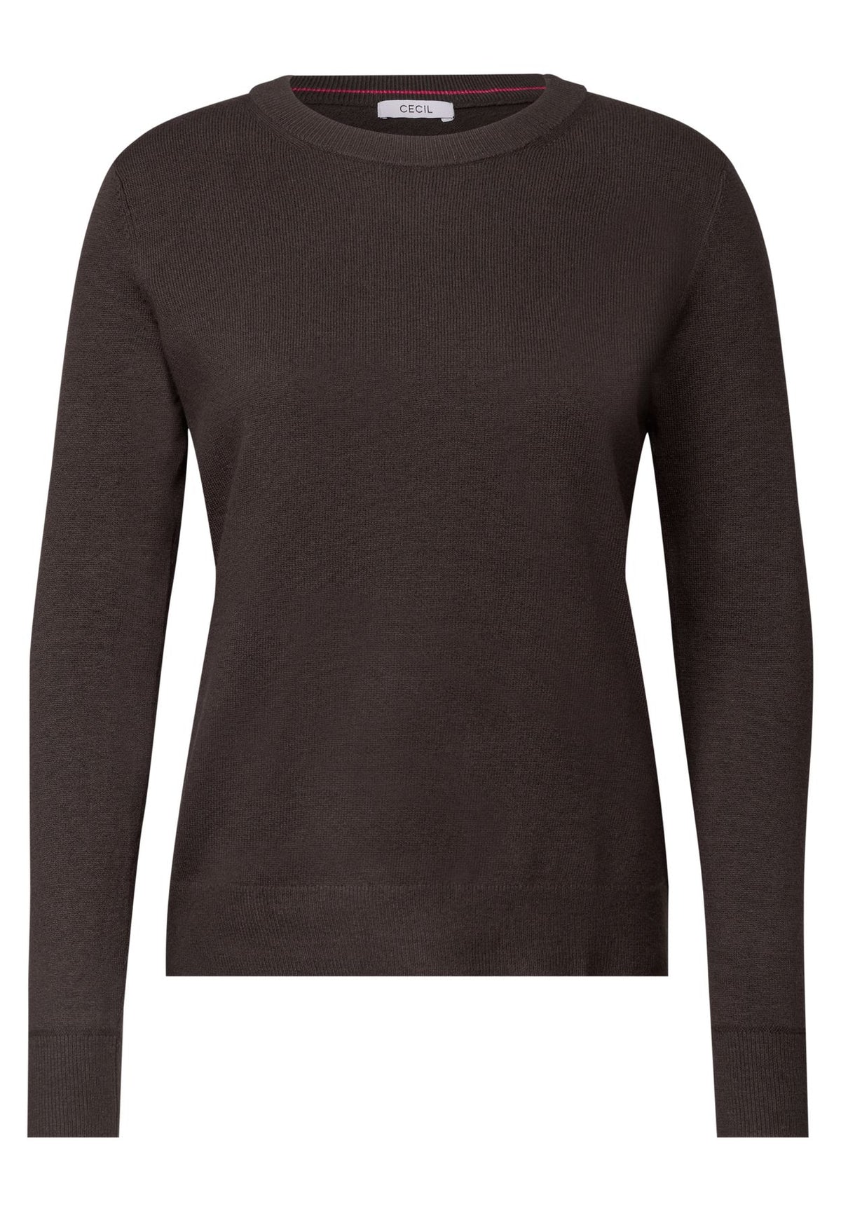 Pullover in Unifarbe mit Rundhals