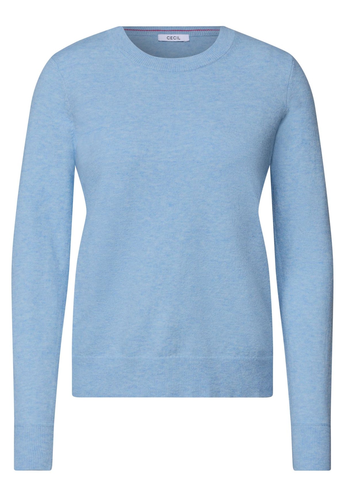 Pullover in Unifarbe mit Rundhals