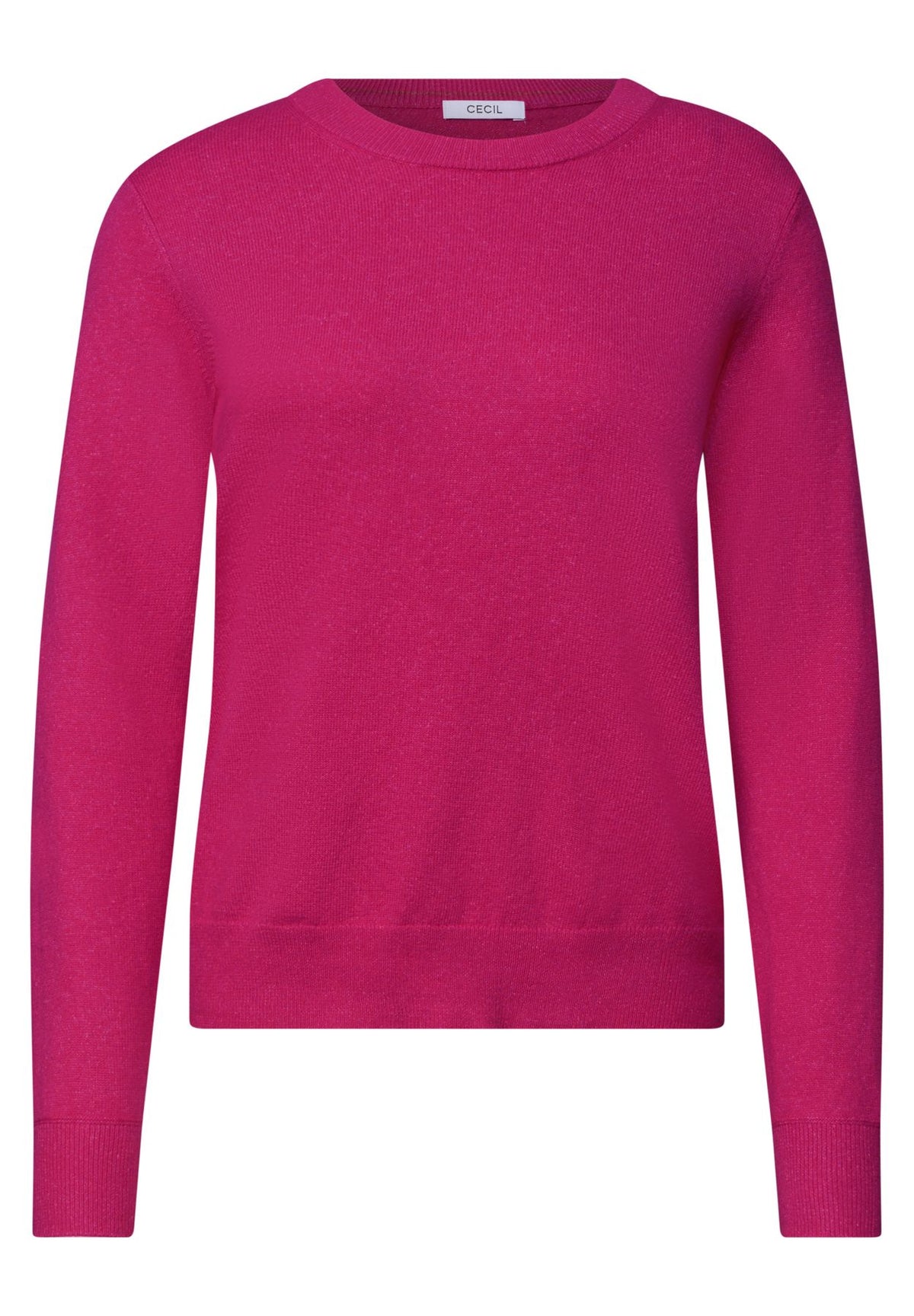 Pullover in Unifarbe mit Rundhals
